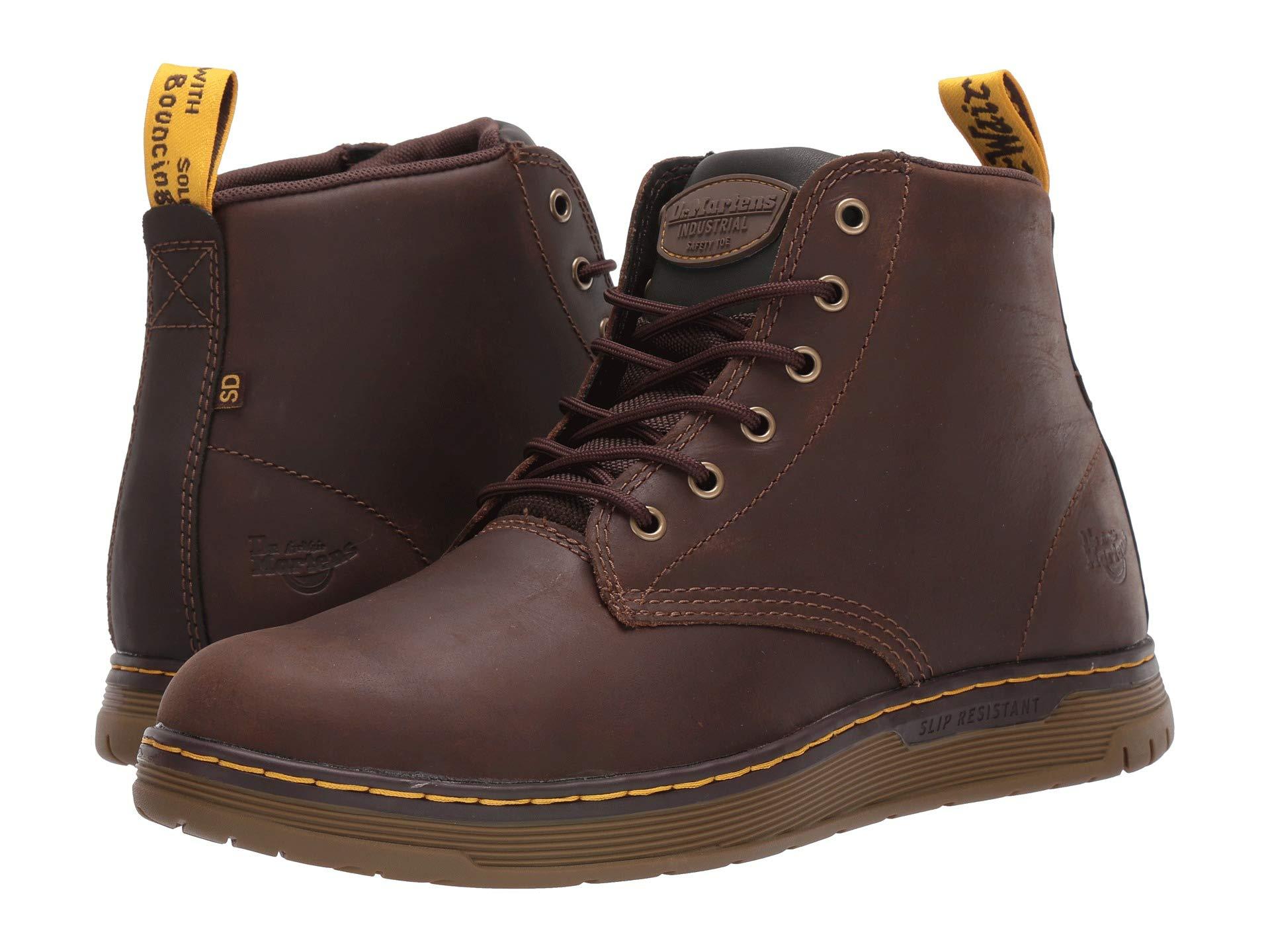 ledger slip resistant leather work boots