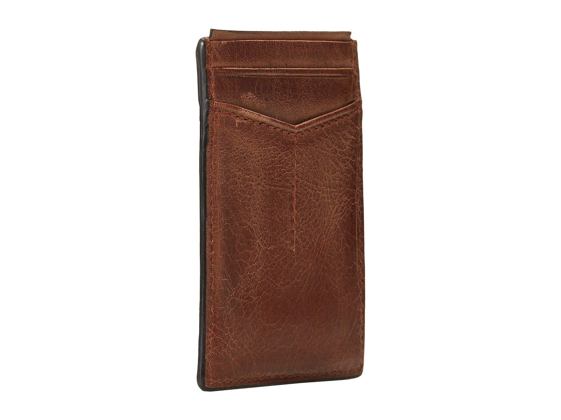 Fossil Leather Quinn Card Case in Brown for Men Lyst