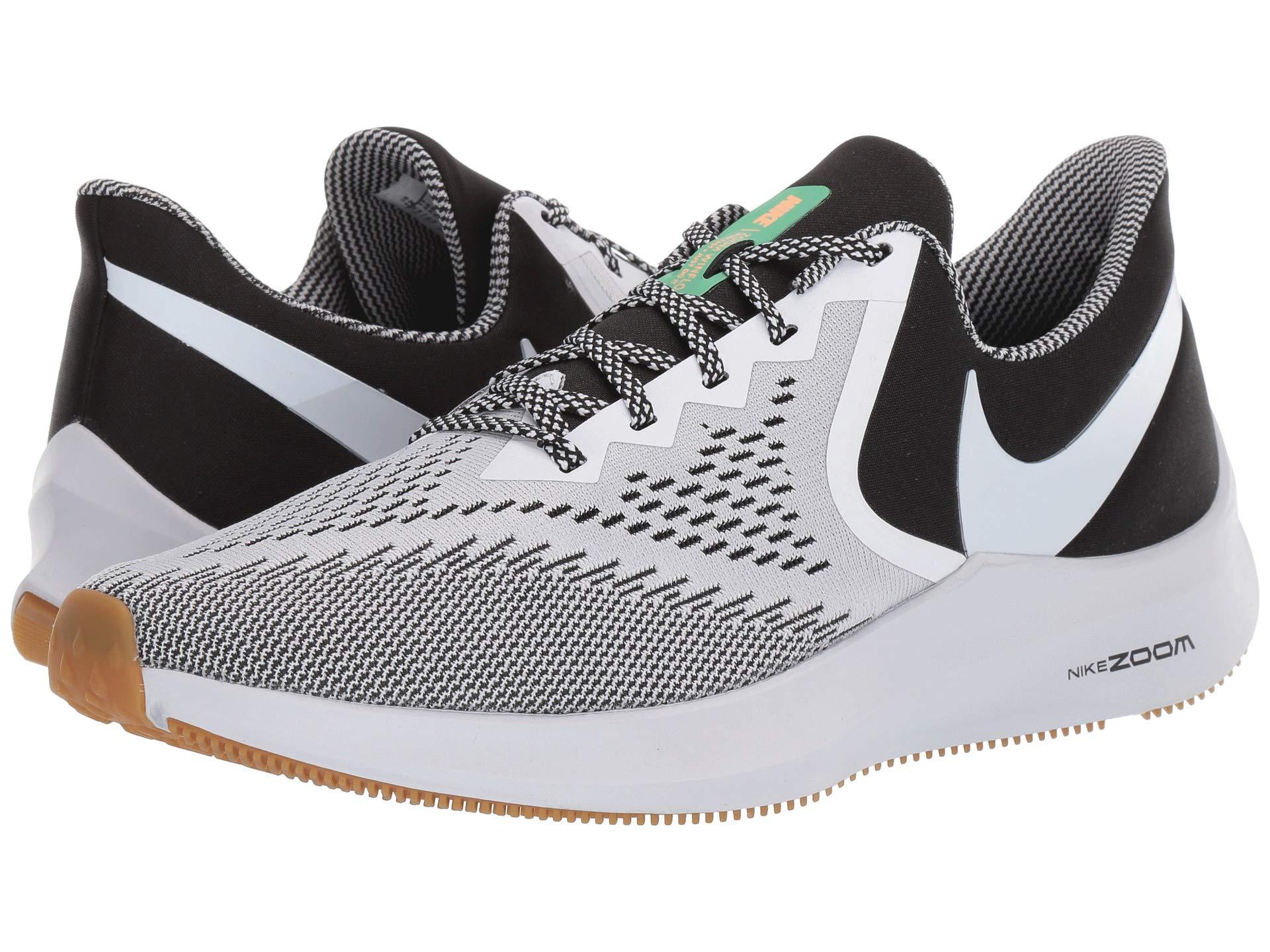 Nike Zoom 6 Se (black/white/gum Light Brown) Running Shoes for Men |