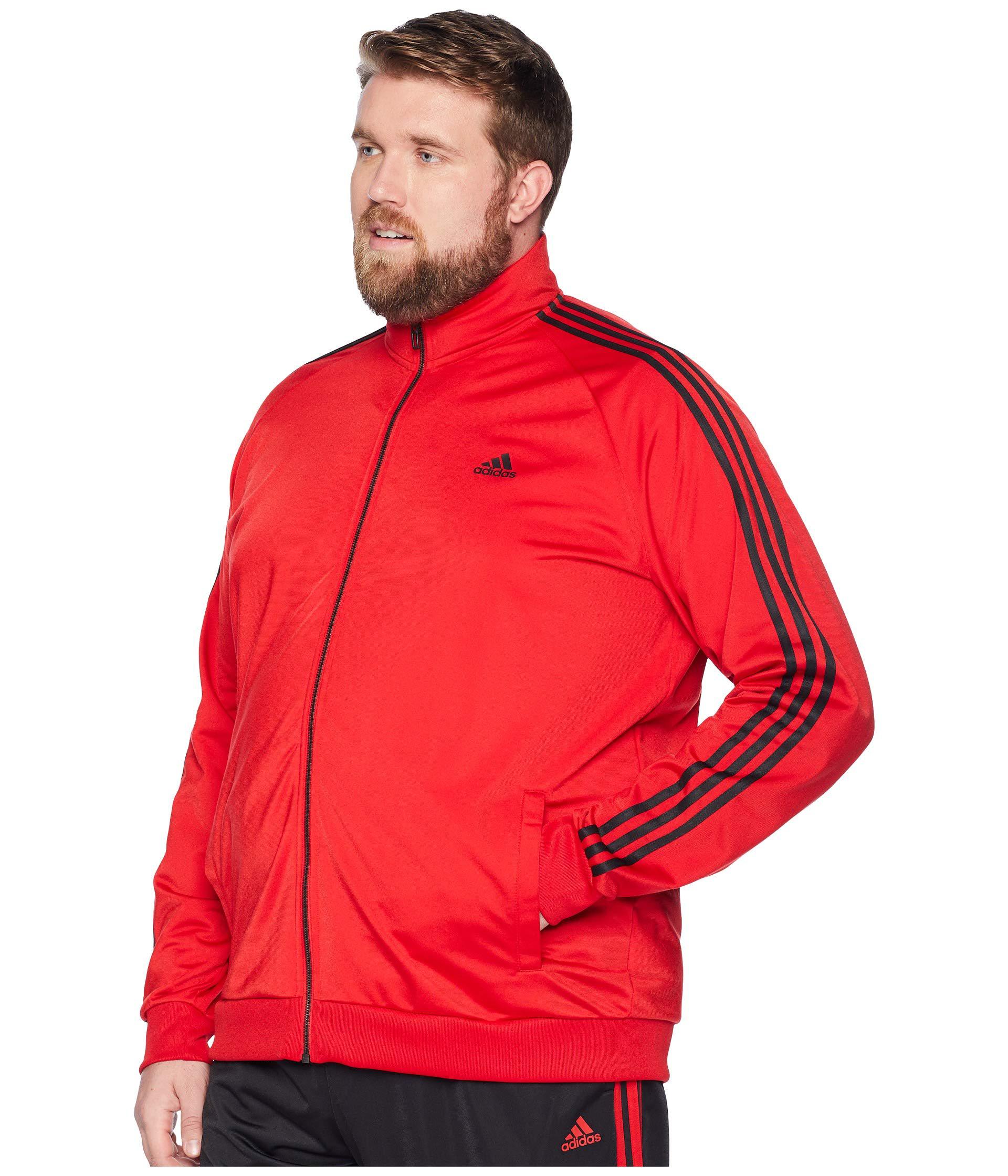 adidas Synthetic Big Tall Essentials 3-stripes Tricot Track Jacket