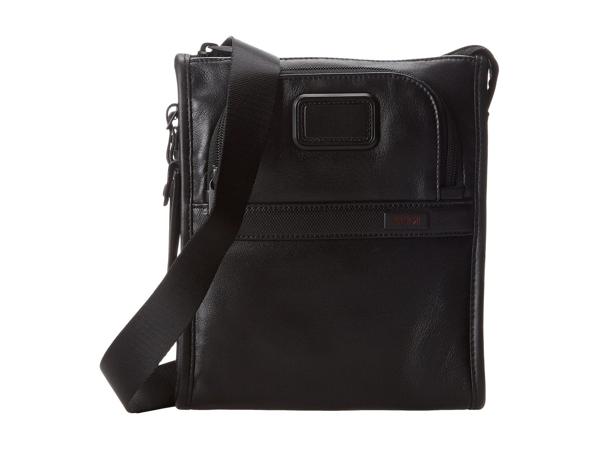 Tumi Alpha 2 - Leather Pocket Bag Small (black) Bags for Men | Lyst
