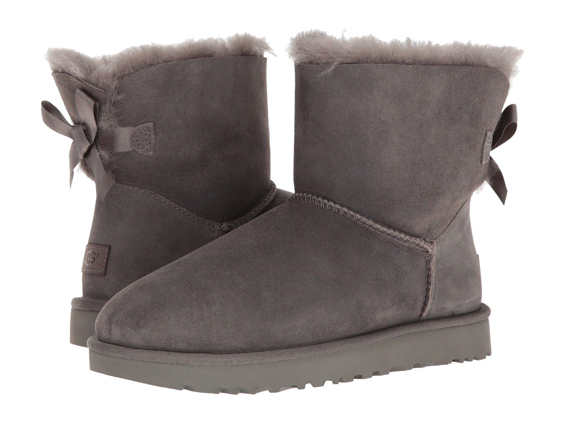 UGG Suede Bailey Bow Ii in Grey (Gray) - Lyst