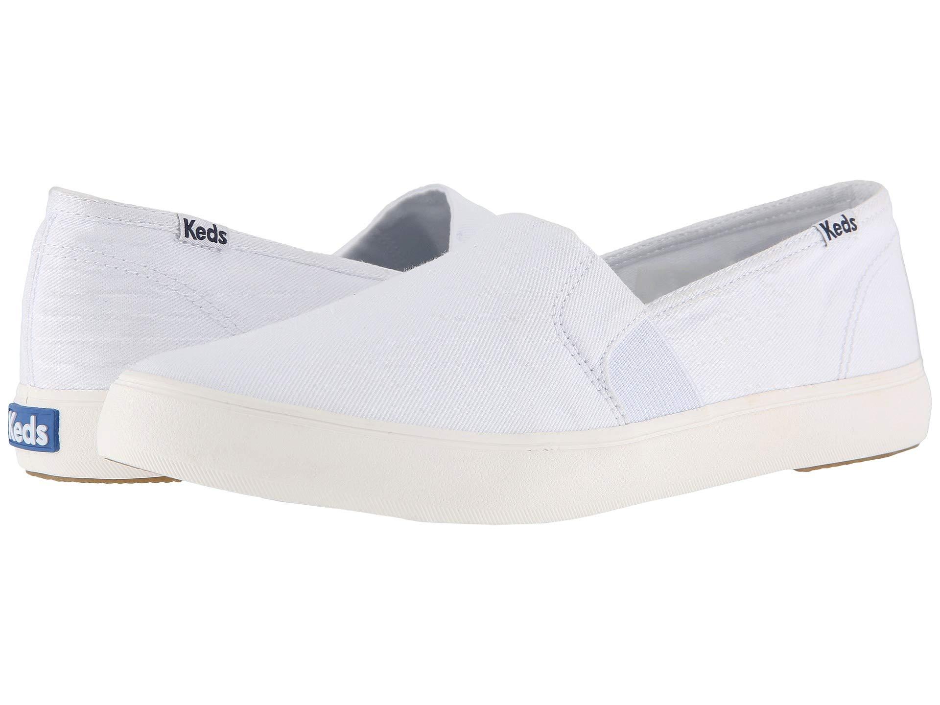 Lyst - Keds Clipper Washed Solids (navy) Women's Slip On Shoes in White