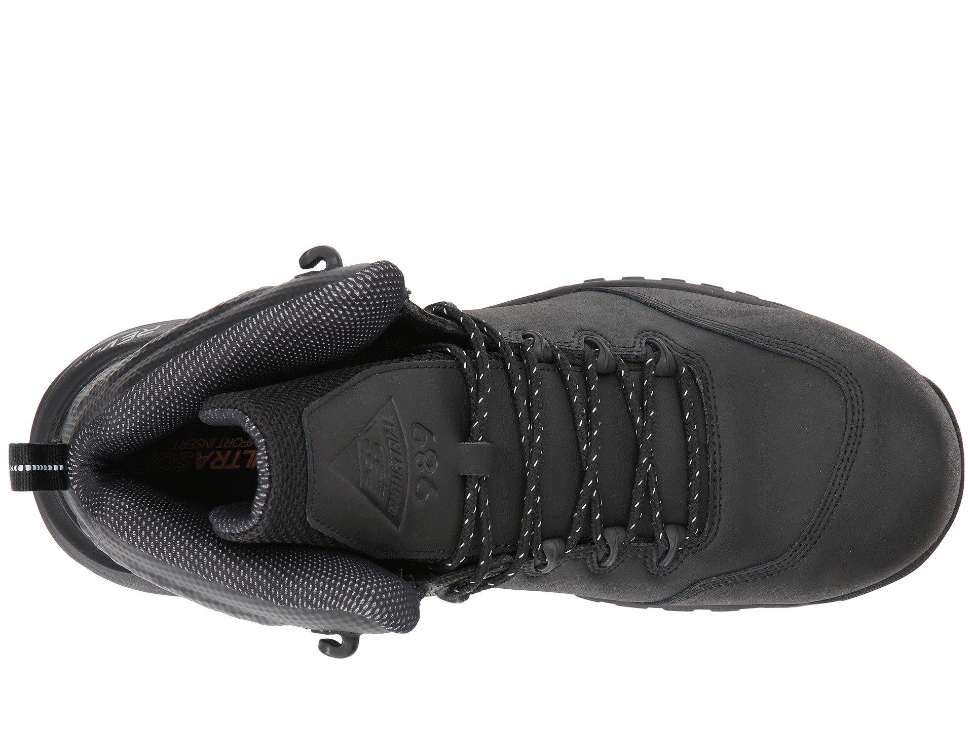 New Balance Leather Mid989v1 in Black 