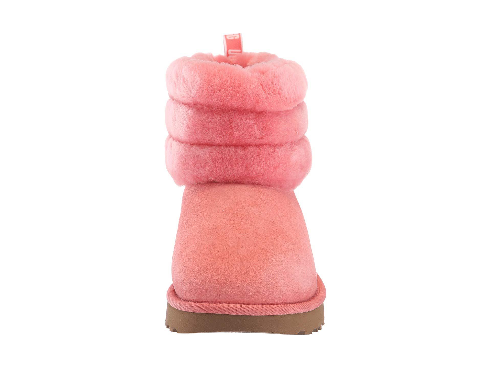 uggs fluff mini quilted pink