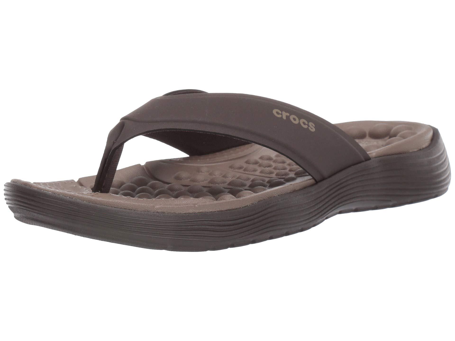 Crocs™ Reviva Flip in Brown - Lyst