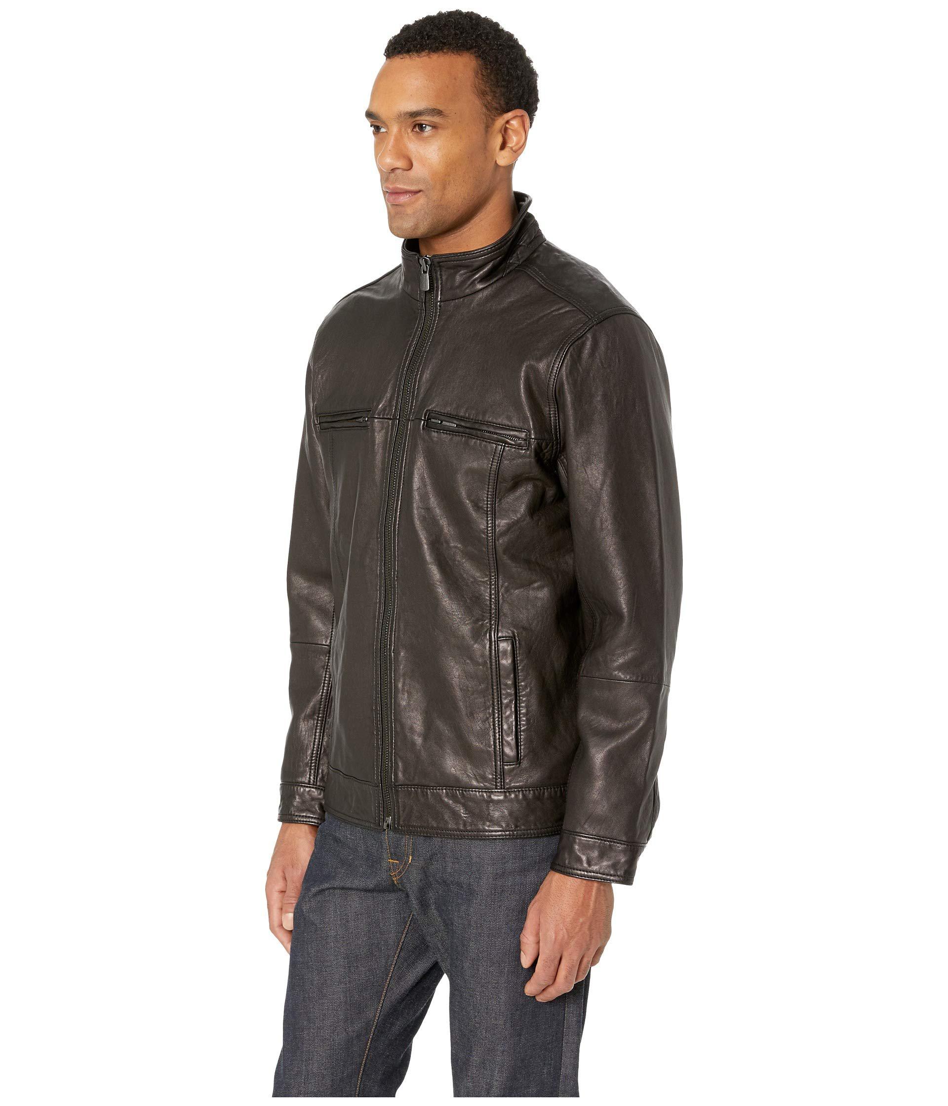 Tommy Bahama Rocker Highway Leather Jacket in Black for Men - Lyst