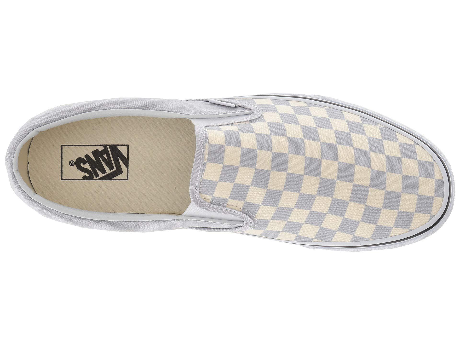 vans woven check slip on belgian block