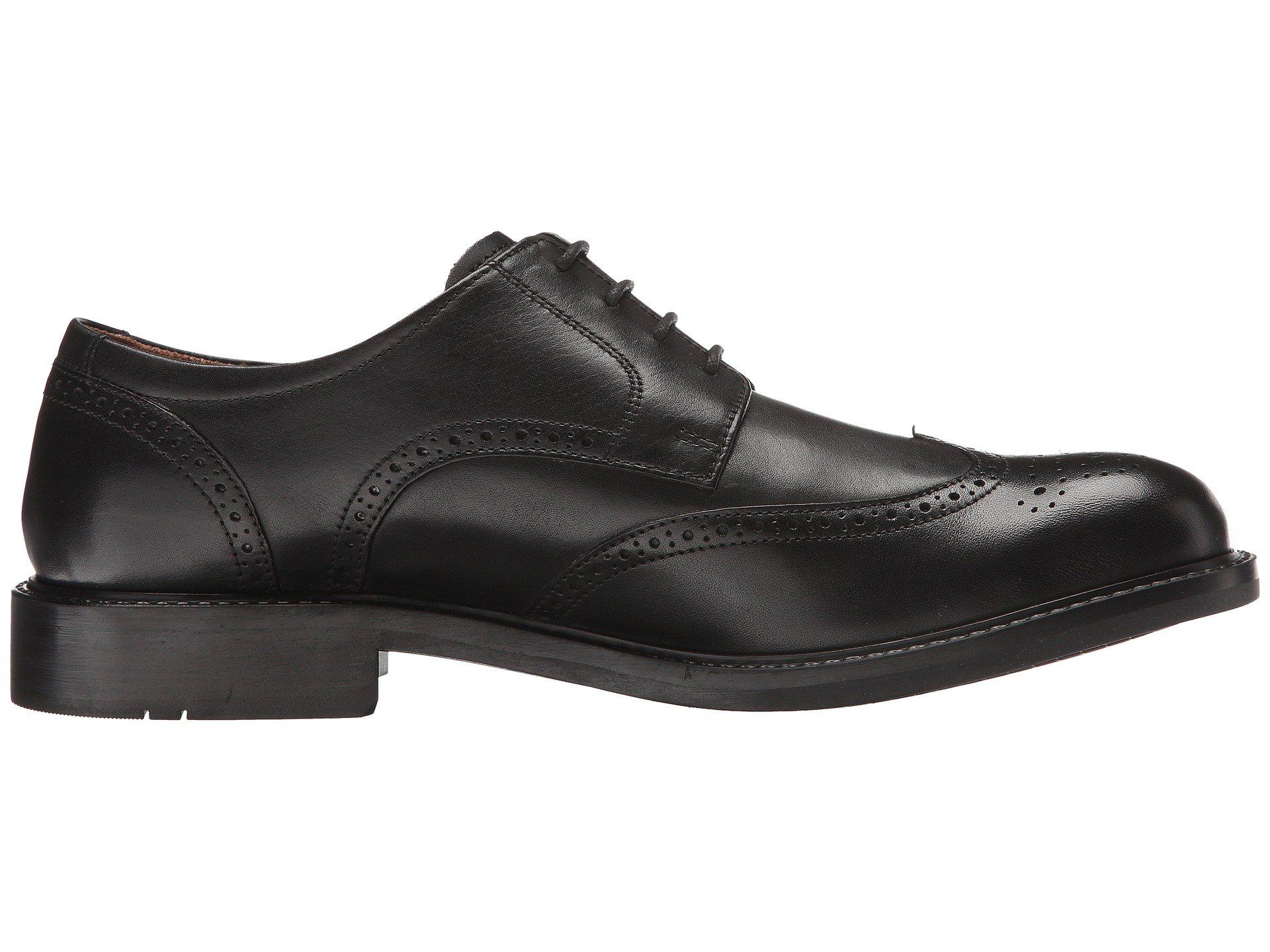 Johnston & Murphy Leather Tabor Casual Dress Wingtip Oxford (black ...