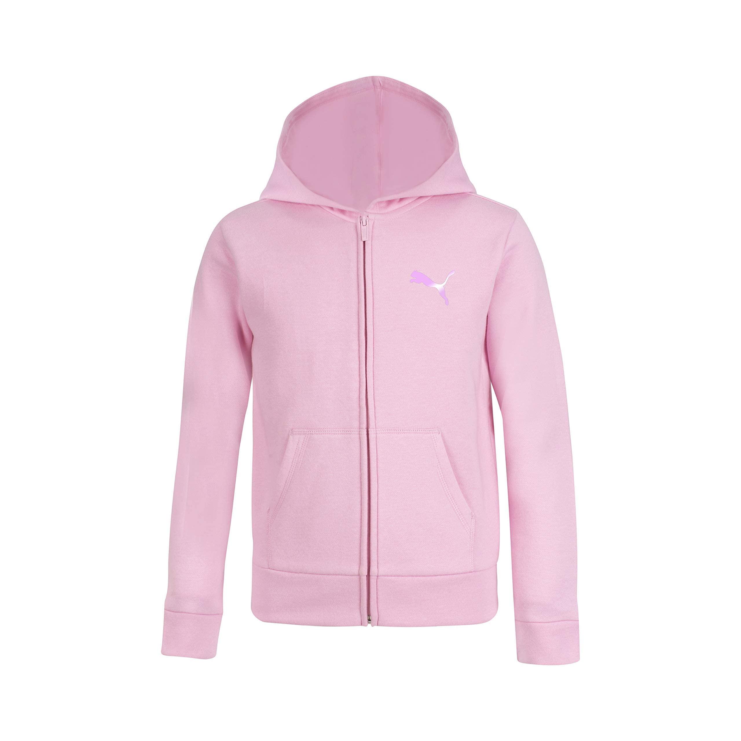 PUMA Girls' Core Logo Zip Up Hoodie in Pink | Lyst
