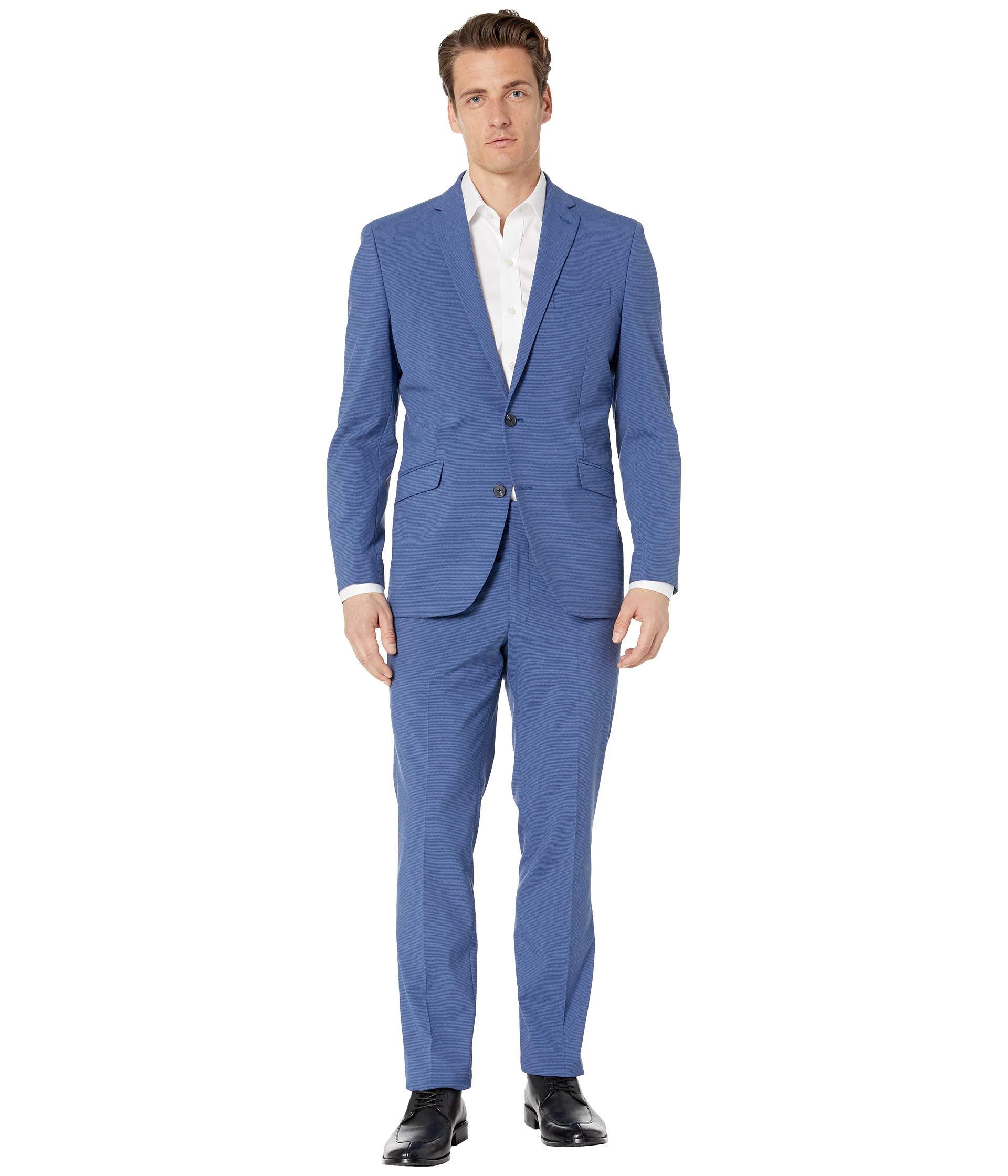Kenneth Cole Reaction Synthetic Check Slim Fit Stretch Performance Suit ...