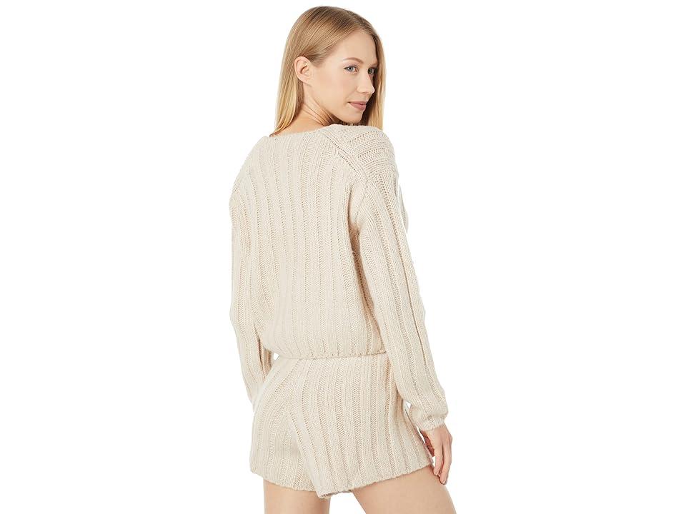 Blank NYC  Cropped ニット V-Neck Sweater レディース Sweaters Give It Back BLANKNYC] womens Knit Cropped V Neck Sweater, Give It Back
