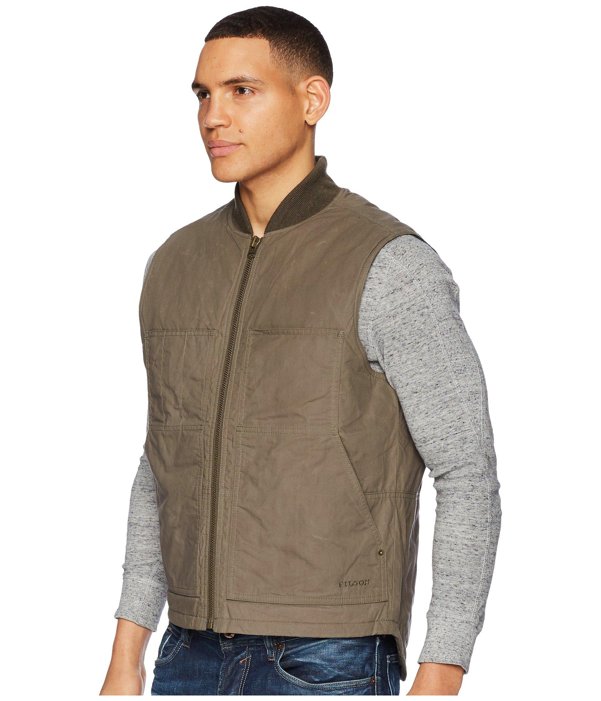 Filson Cotton Dry Wax Work Vest for Men 