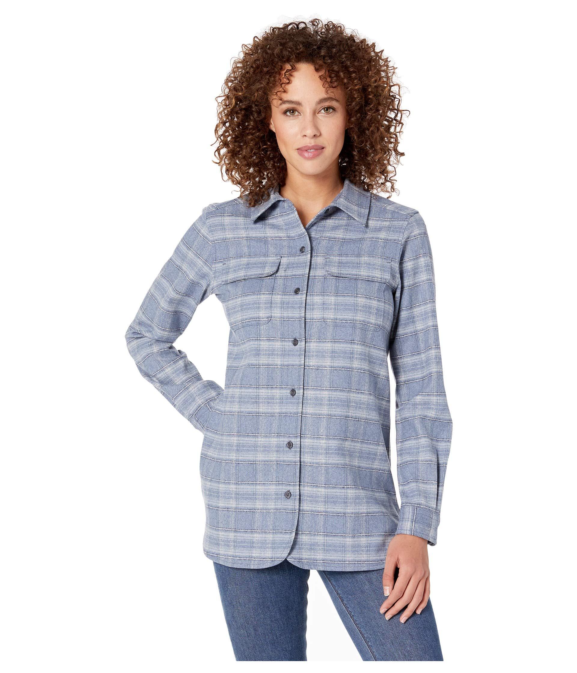 Pendleton Wool Board Shirt (blue Chambray Plaid) Women's Long Sleeve ...