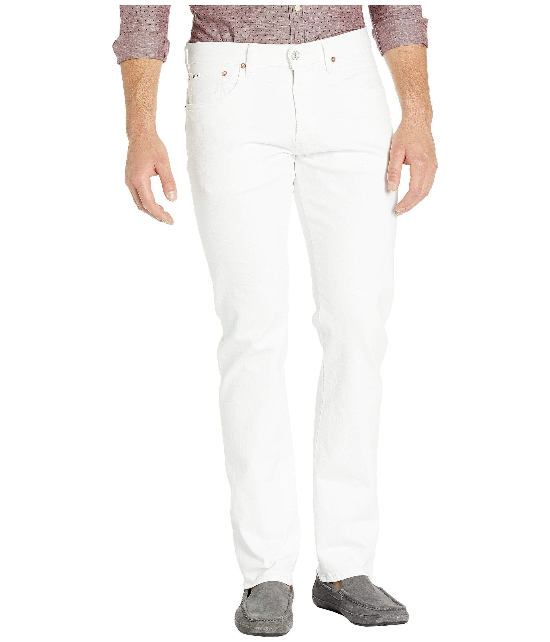 Polo Ralph Lauren Varick Stretch Slim Straight Denim Jeans in White for ...