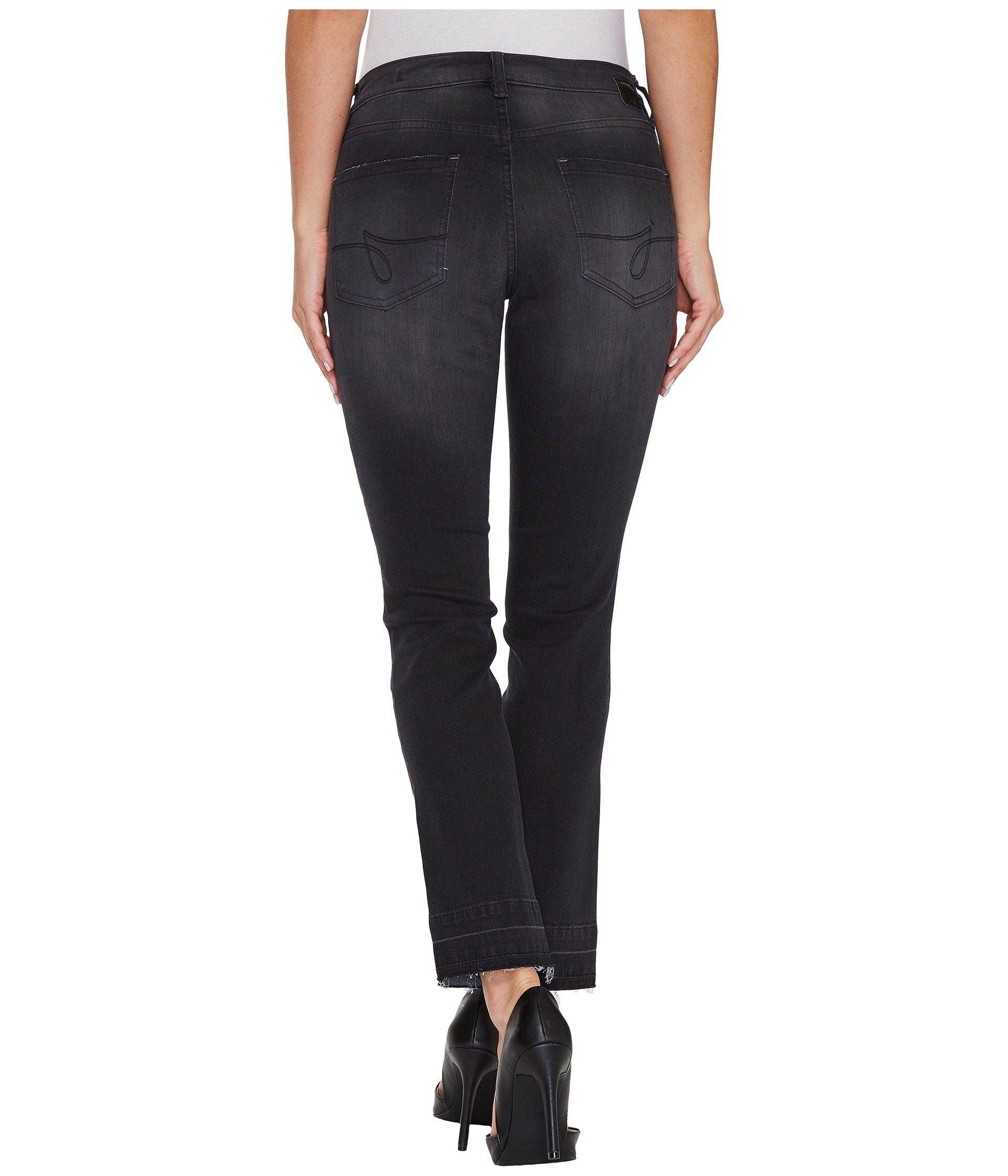Jag Jeans Denim Haven Ankle Flare Pants In Black/undone Hem - Lyst