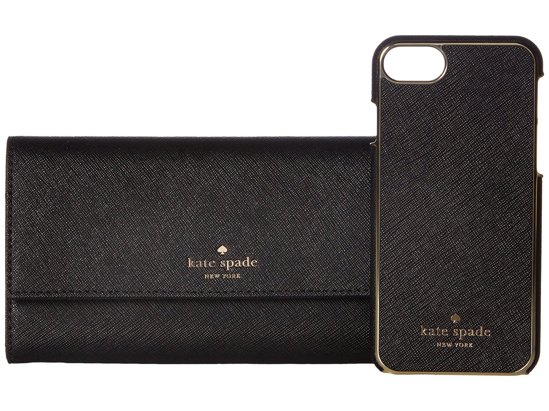 Kate Spade Leather Wallet Phone Case For Iphone® 7 in Black - Lyst