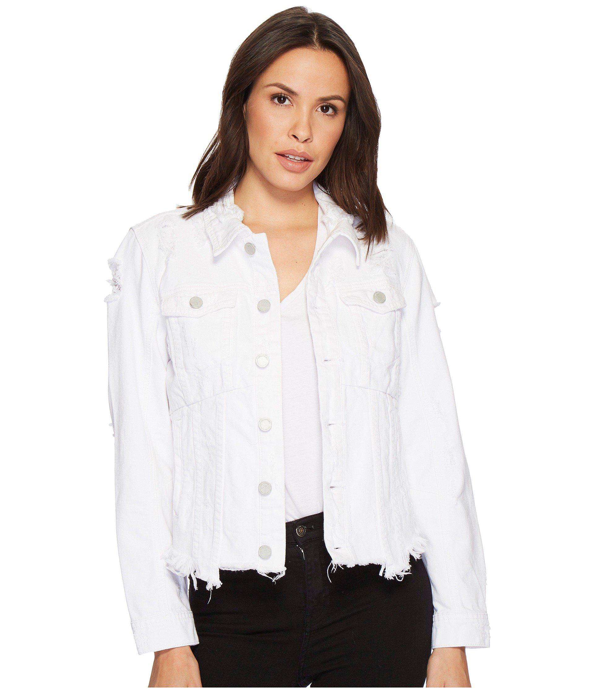 blank nyc white denim jacket