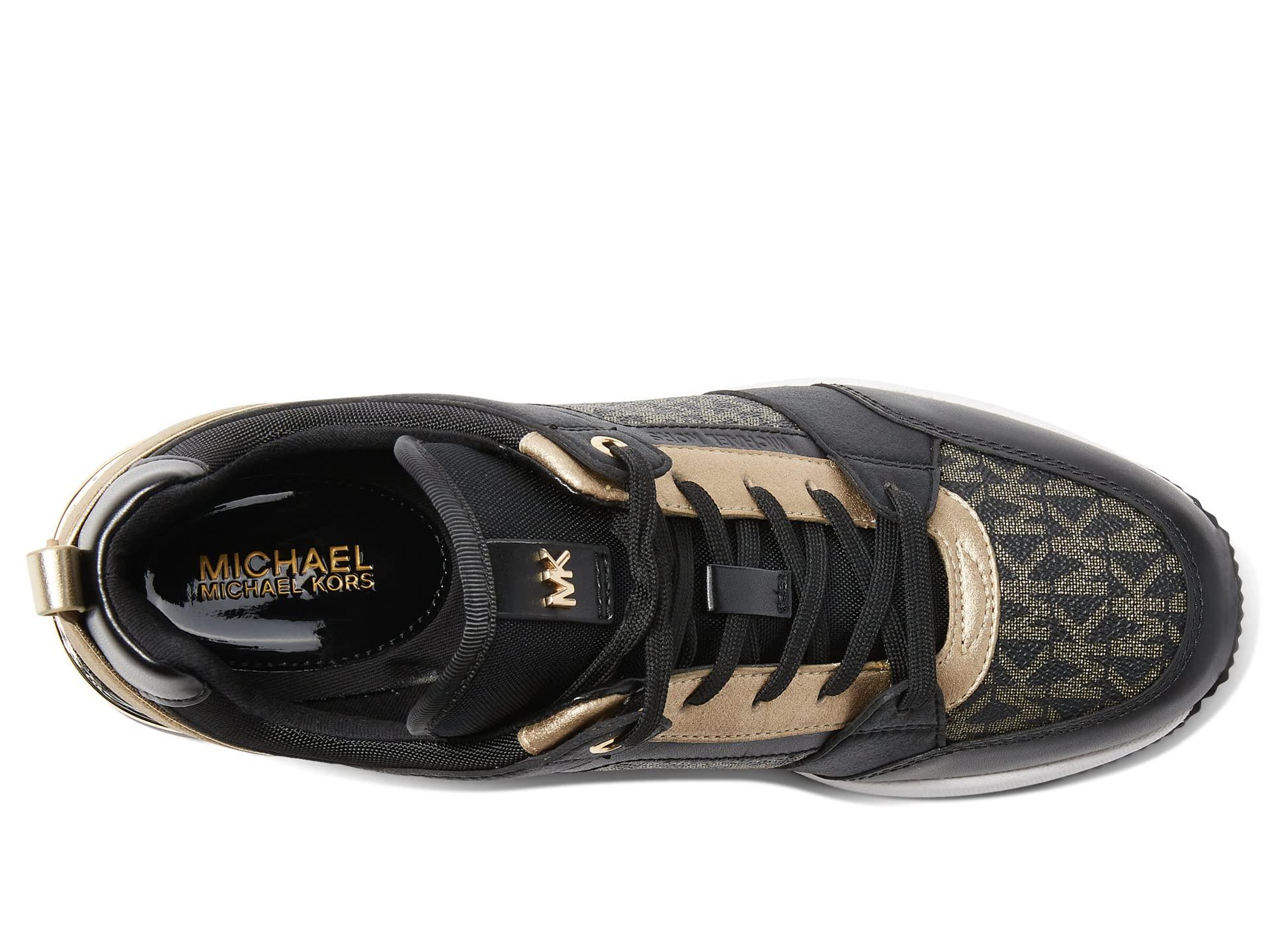 michael kors georgie embossed leather trainer