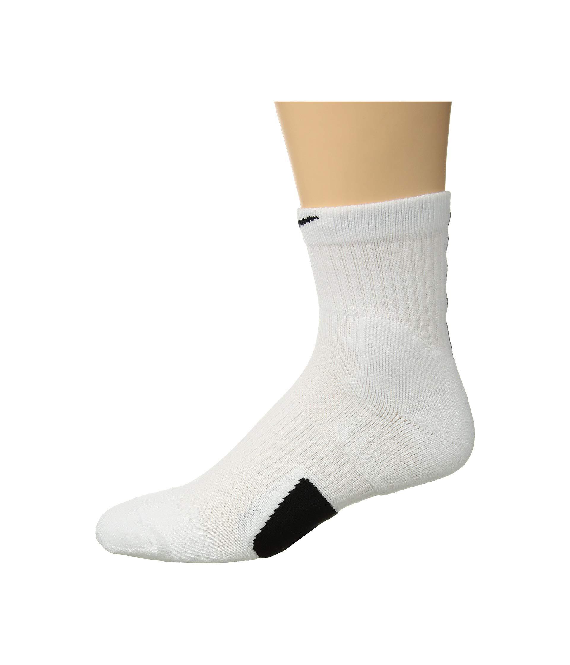Elite Basketball Mid Socks (white 