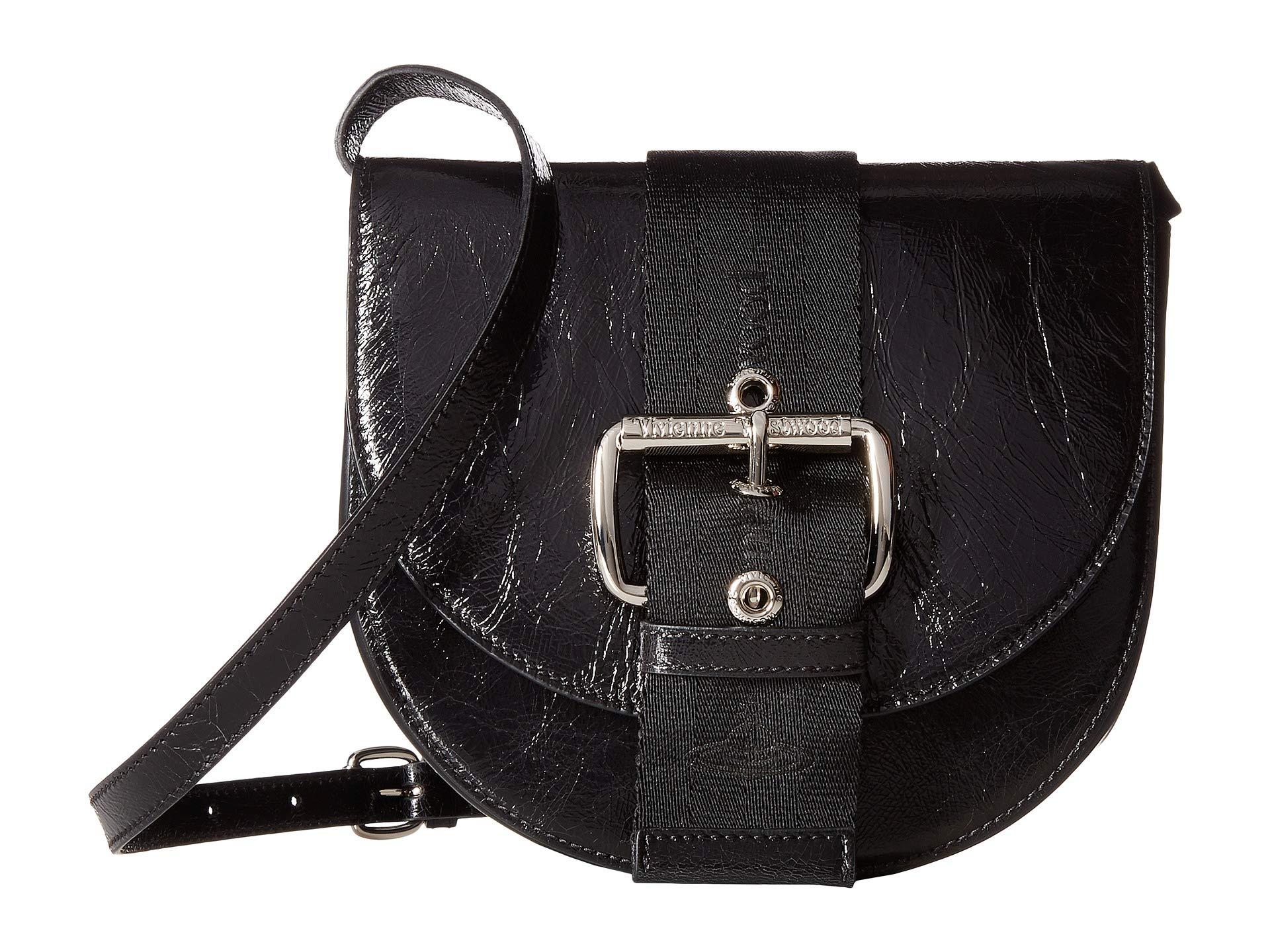 Vivienne Westwood Leather Alex Saddle Bag in Black - Lyst