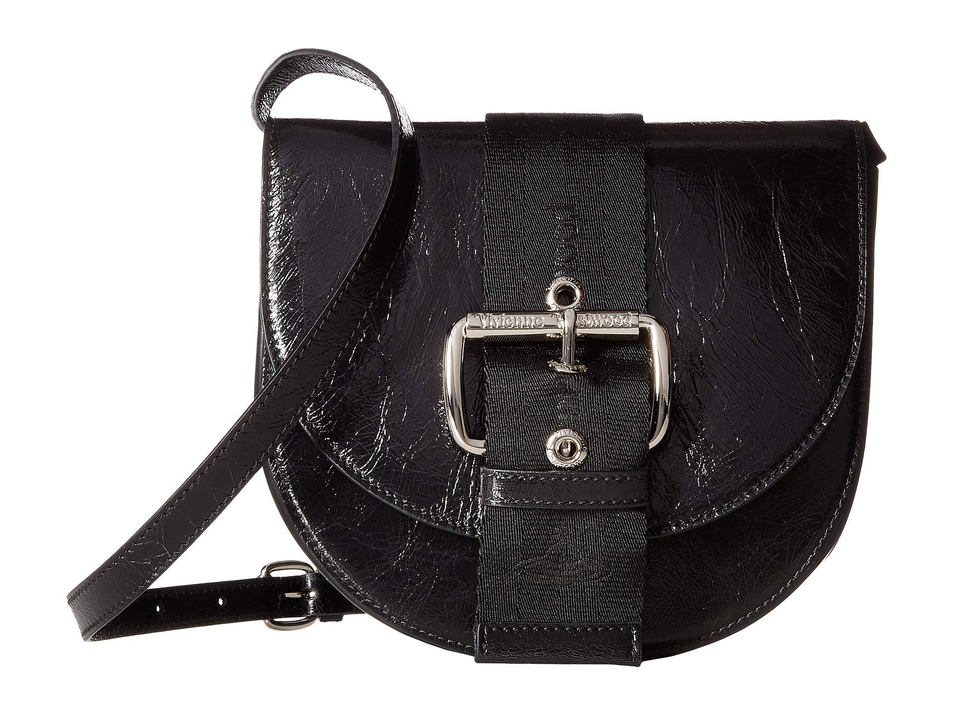 Vivienne Westwood Leather Alex Saddle Bag in Black Lyst