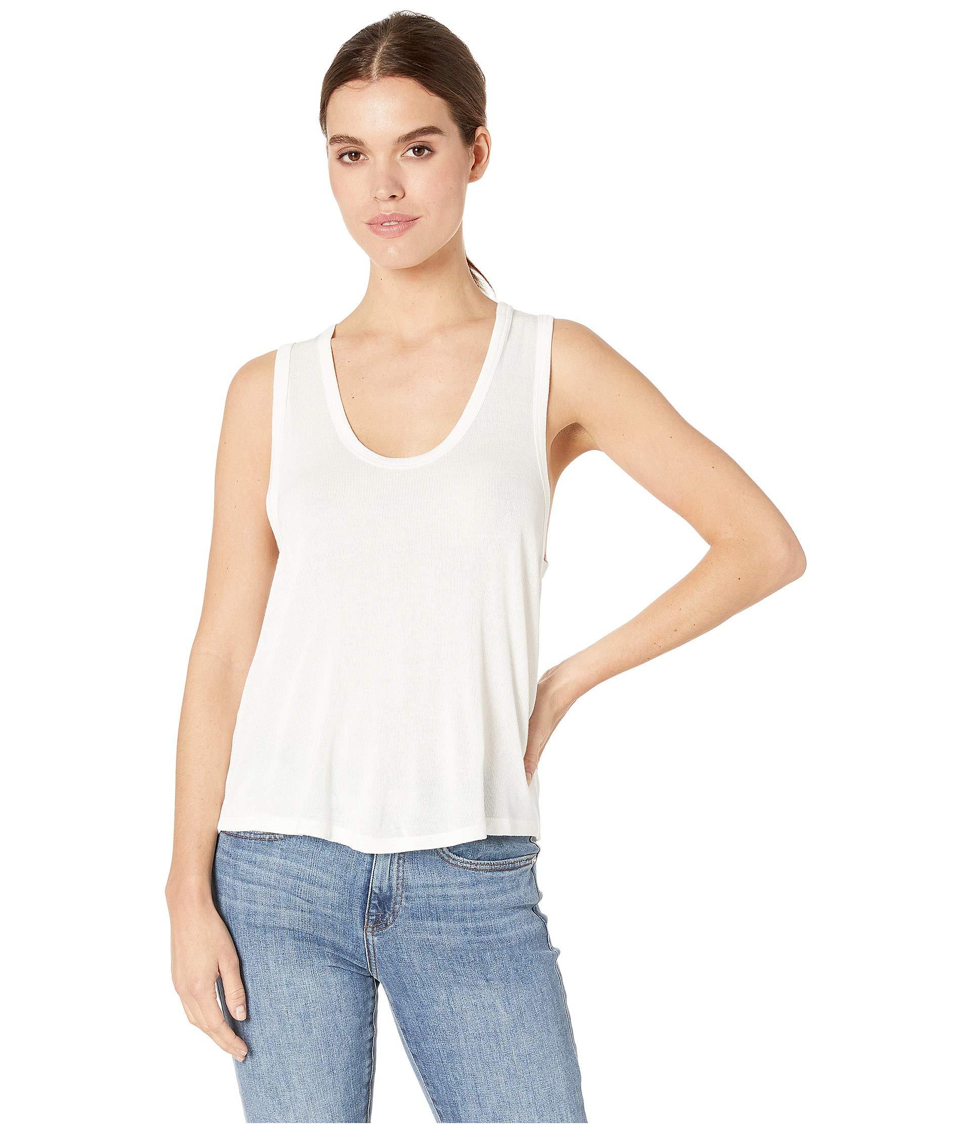 Free People Synthetic Take The Plunge Tank in White - Lyst