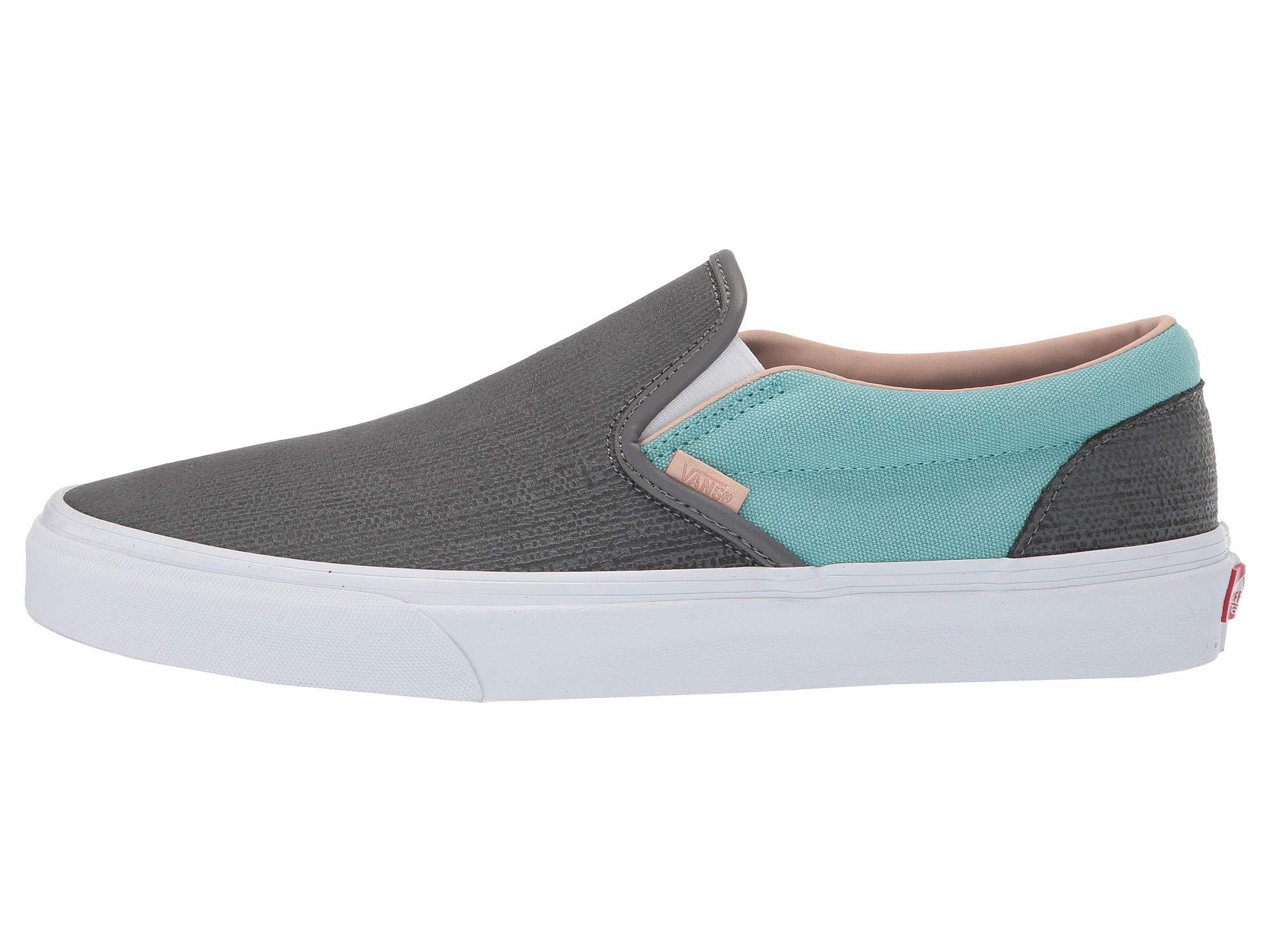 vans woven check slip on belgian block