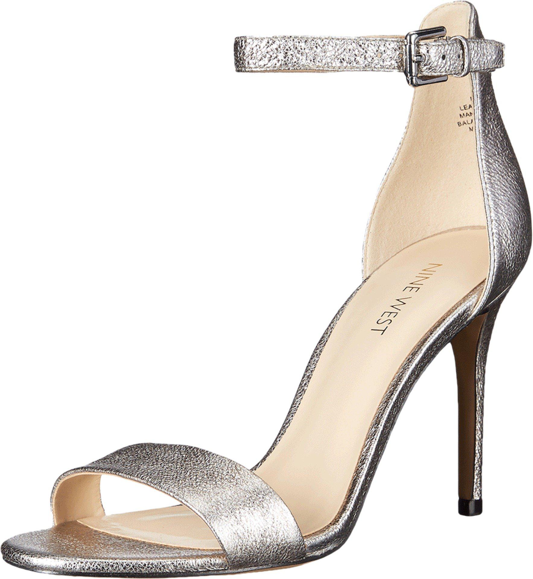 Nine West Mana Stiletto Heel Sandal in Metallic | Lyst