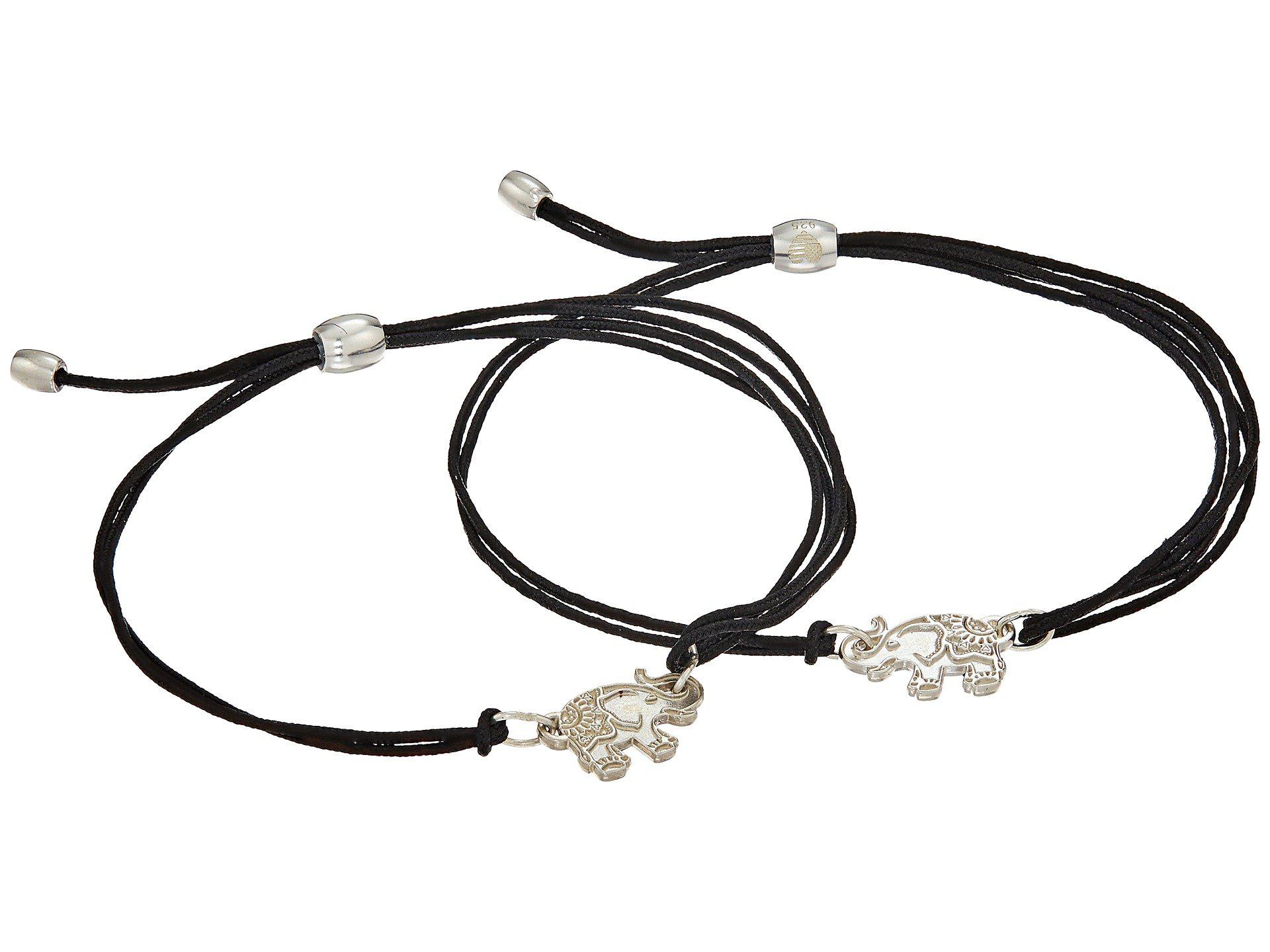 ALEX AND ANI Elephants Kindred Cord Charm Bracelet (sterling Silver)  Bracelet in Metallic | Lyst