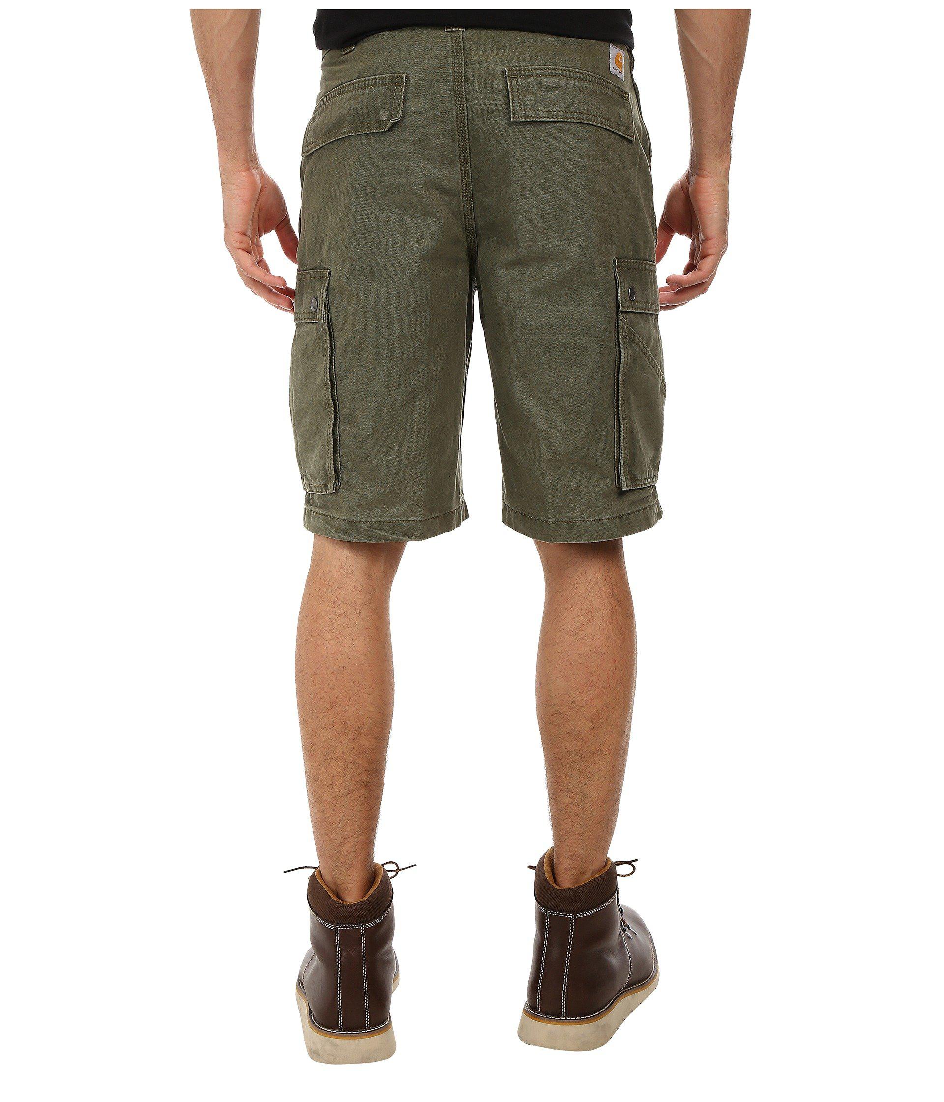 Carhartt Canvas Rugged Cargo Short (army Green) Shorts for Men Lyst