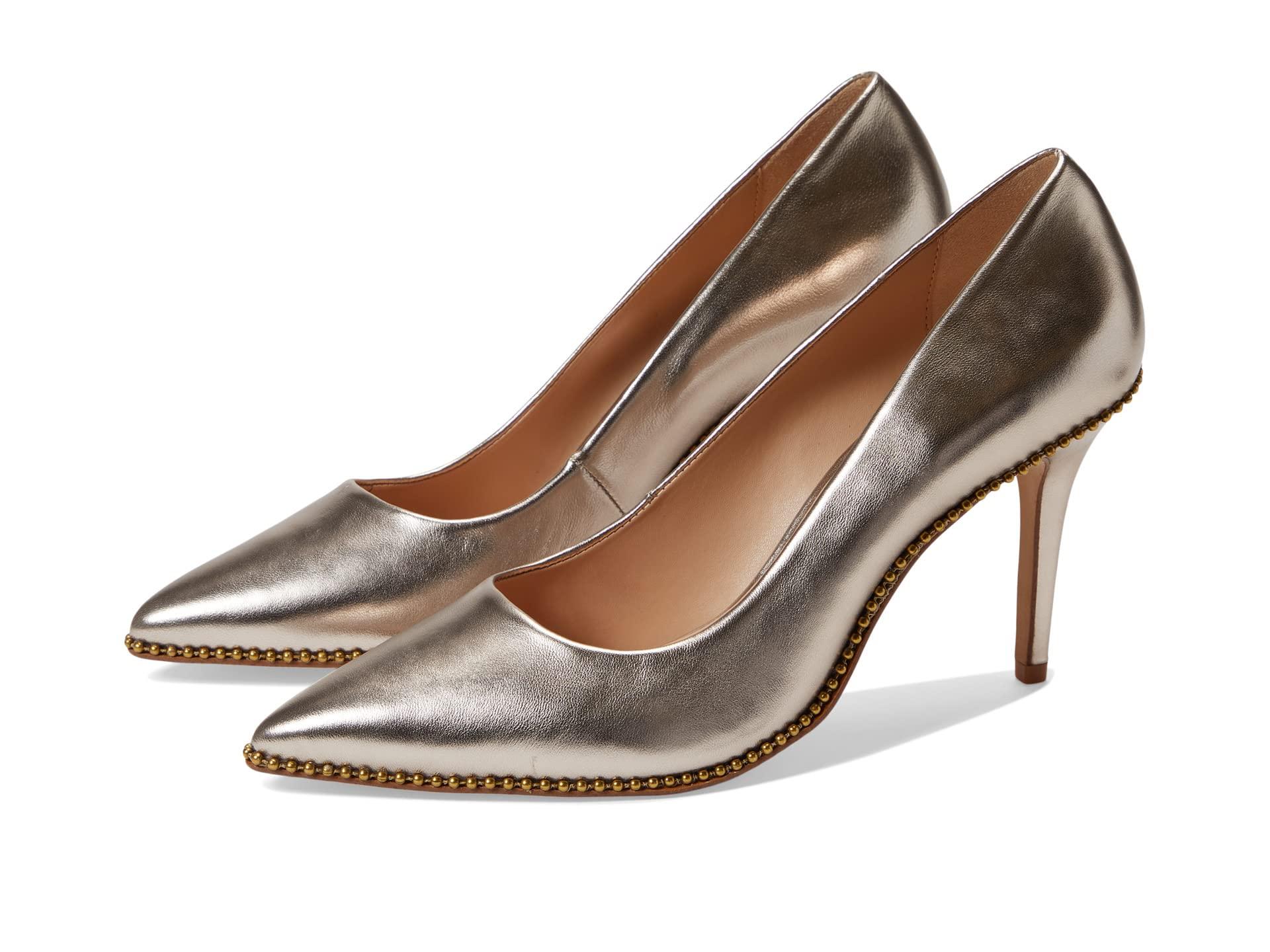 COACH Waverly Metallic Pump in Brown Lyst