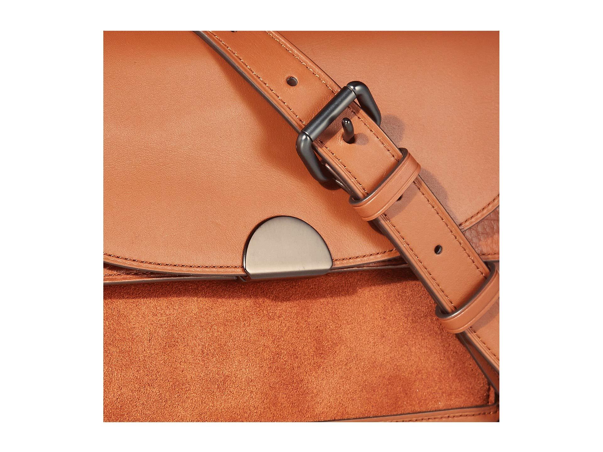 COACH Mixed Leather Dreamer Shoulder Bag in Brown Lyst