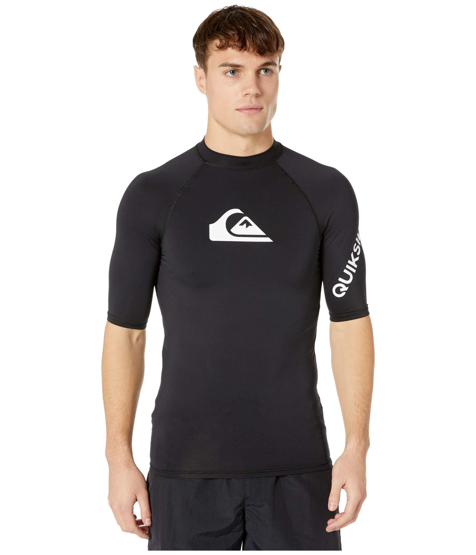 Quiksilver Synthetic All Time Short Sleeve Surf Shirt in Black for Men