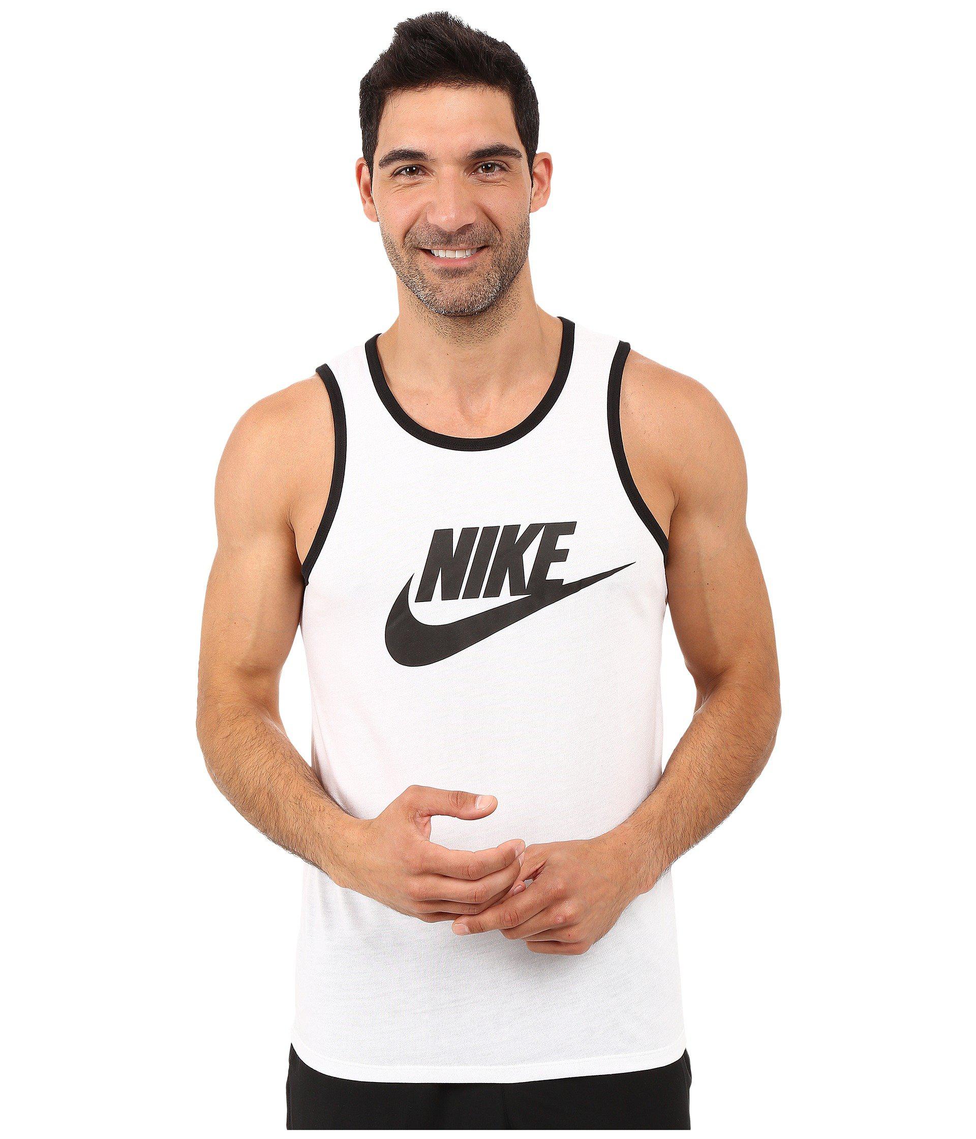 nike ace logo tank black