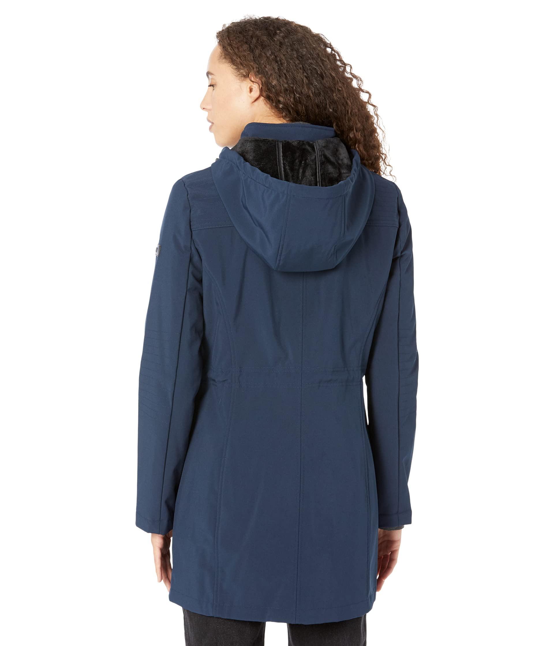 DKNY Velboa Lined Softshell in Blue Lyst