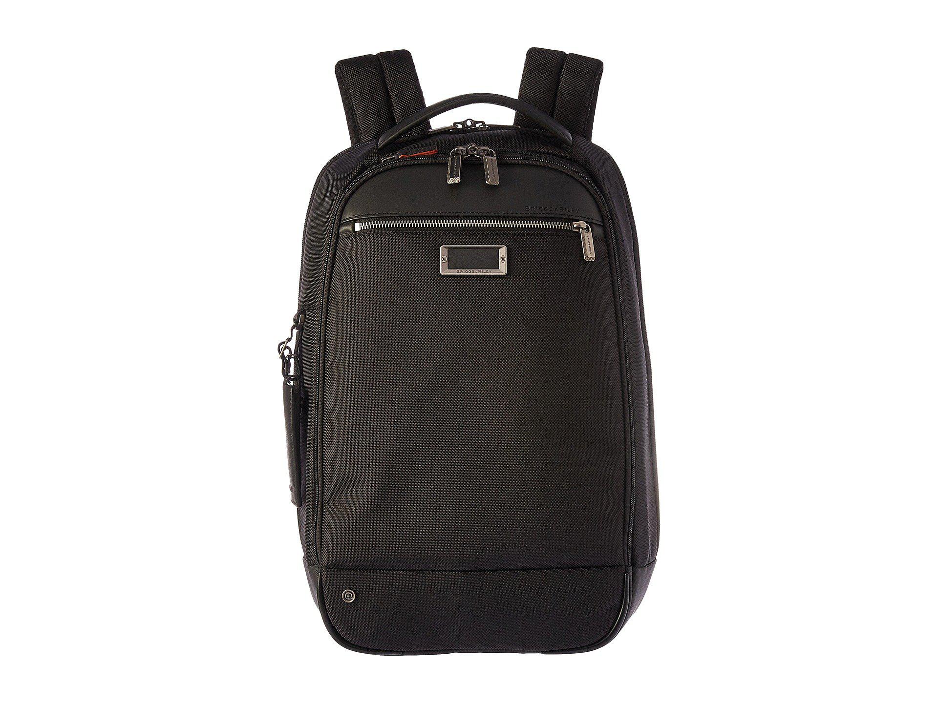 Briggs & Riley Neoprene work Medium Slim Backpack in Black Save 9