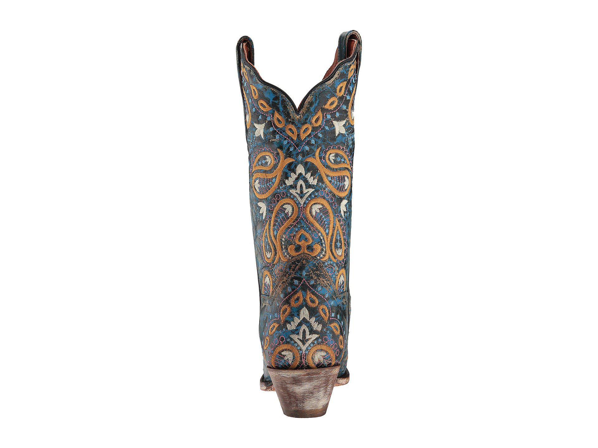 Dan Post Leather Boot Barn In Turquoise Blue Lyst