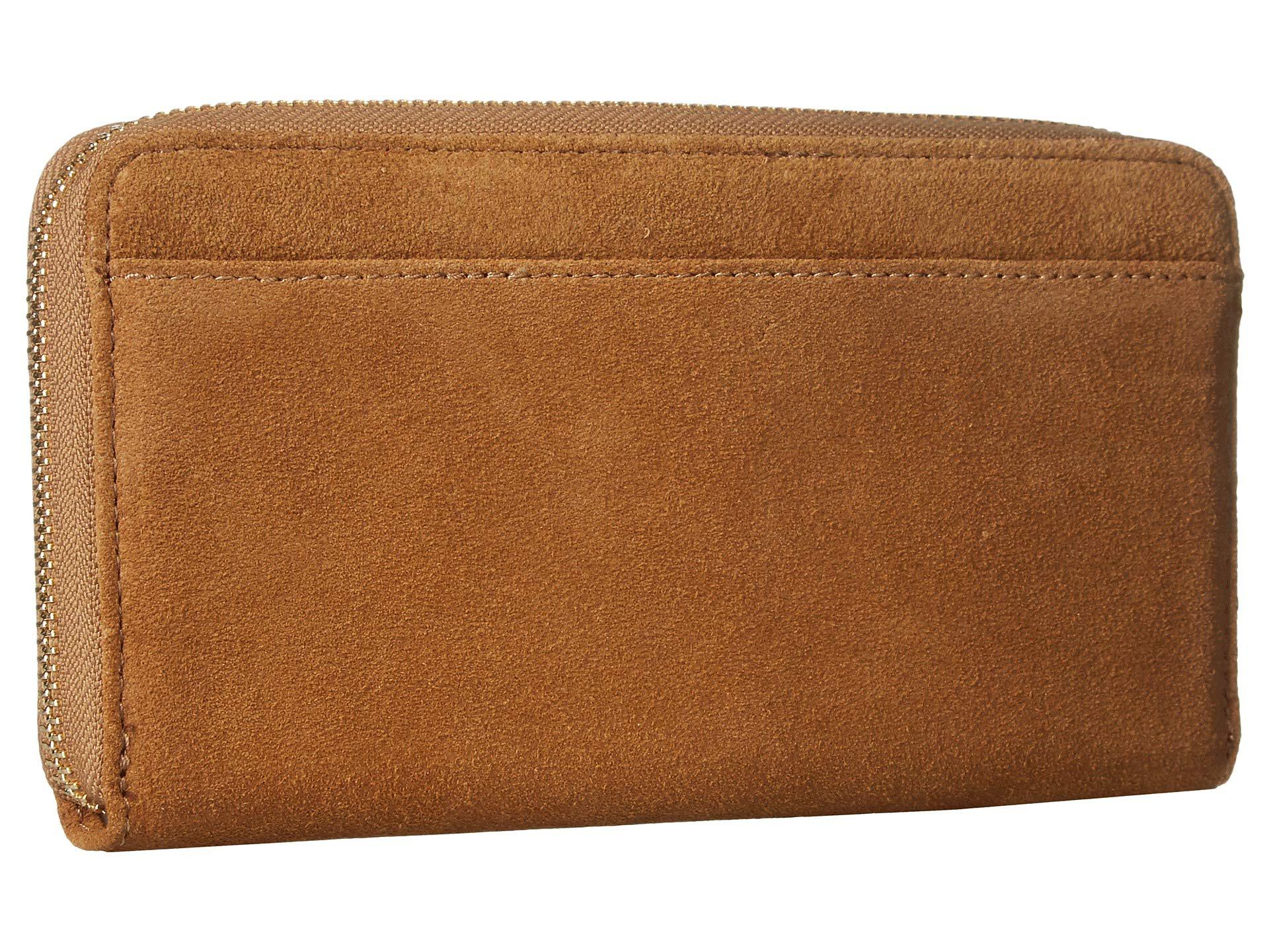 UGG Suede Honey Zip Around Wallet Sheepskin (chestnut) Wallet Handbags in  Brown | Lyst