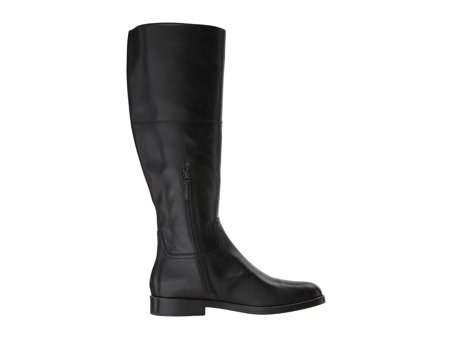 Cole Haan Leather Harrington Grand Riding Boot in Black Leather (Black ...