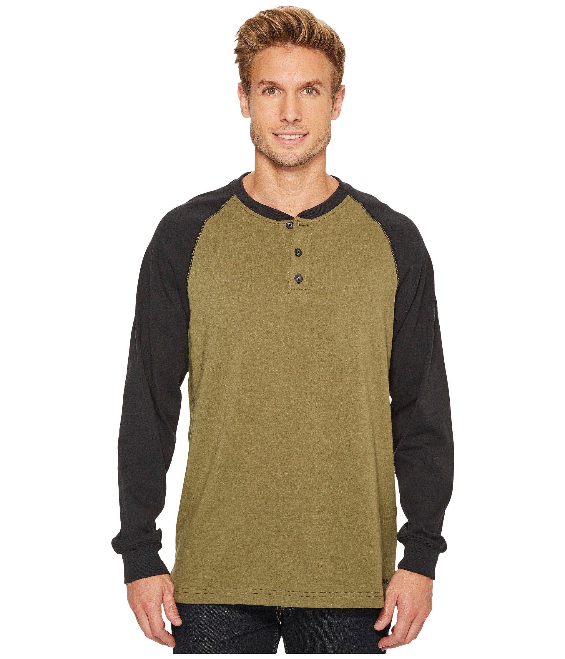Timberland Cotton Core Long Sleeve Henley in Green for Men - Save 13% ...