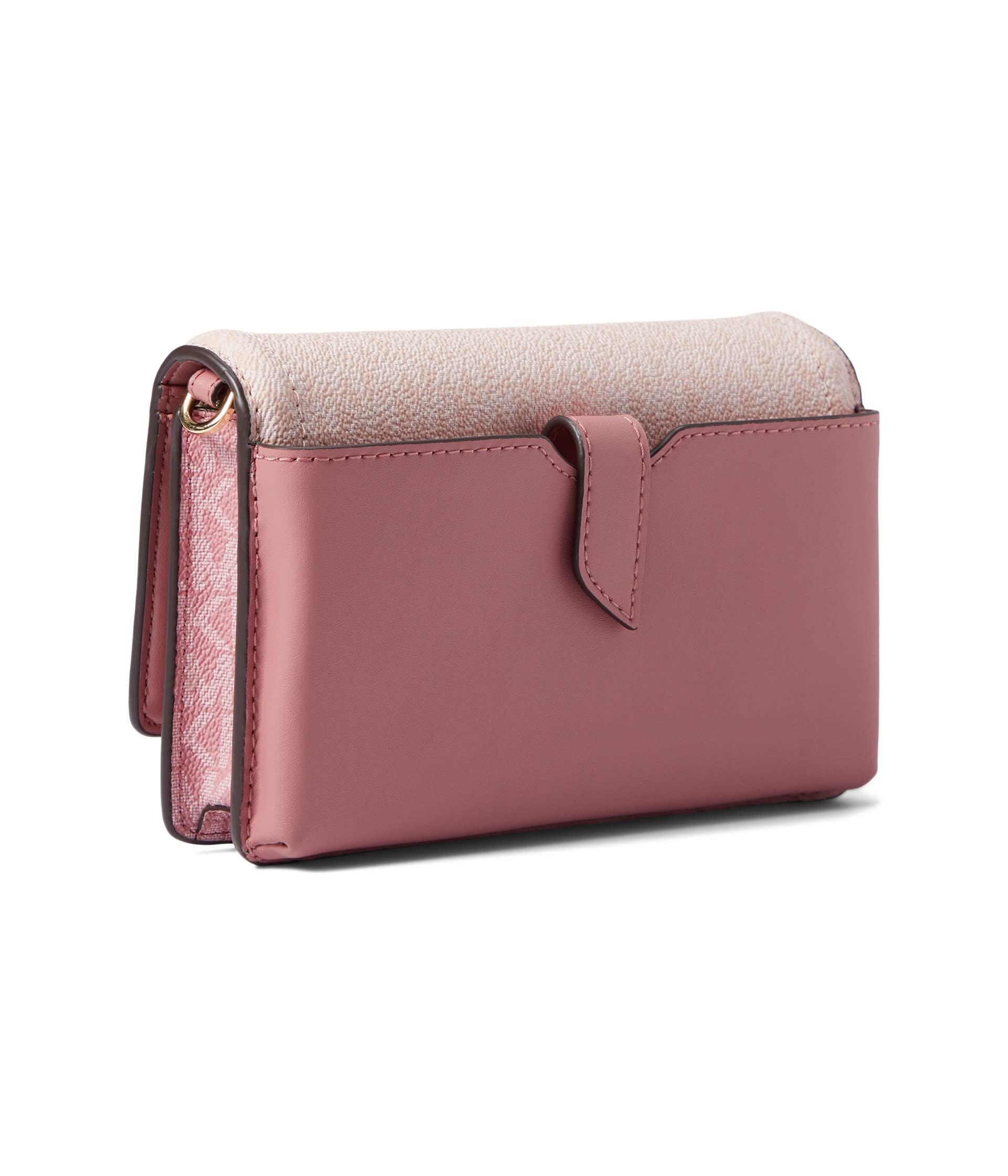 Michael Kors ☜SHOPPING☞ Jet Set Charm Crossgrain Leather Large Envelope  Phone Crossbody Bag / Pink 