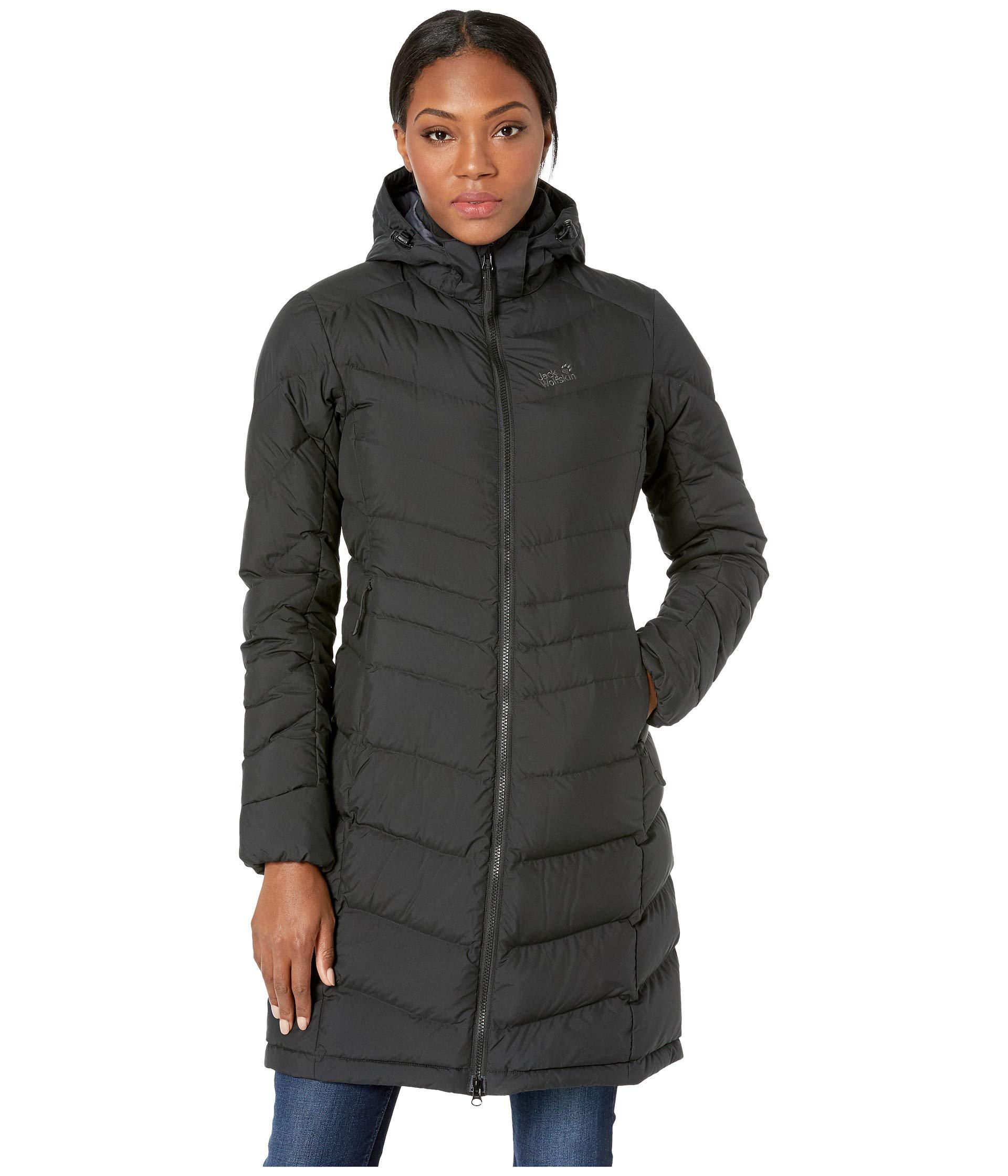 jack wolfskin selenium coat black