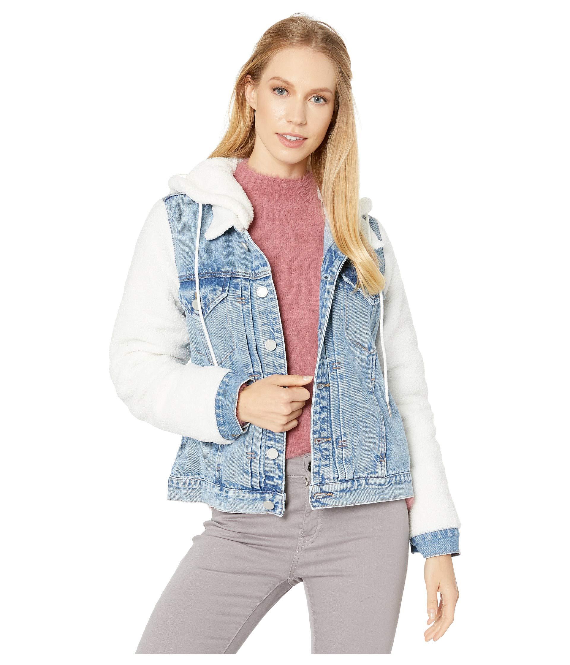 light denim sherpa jacket