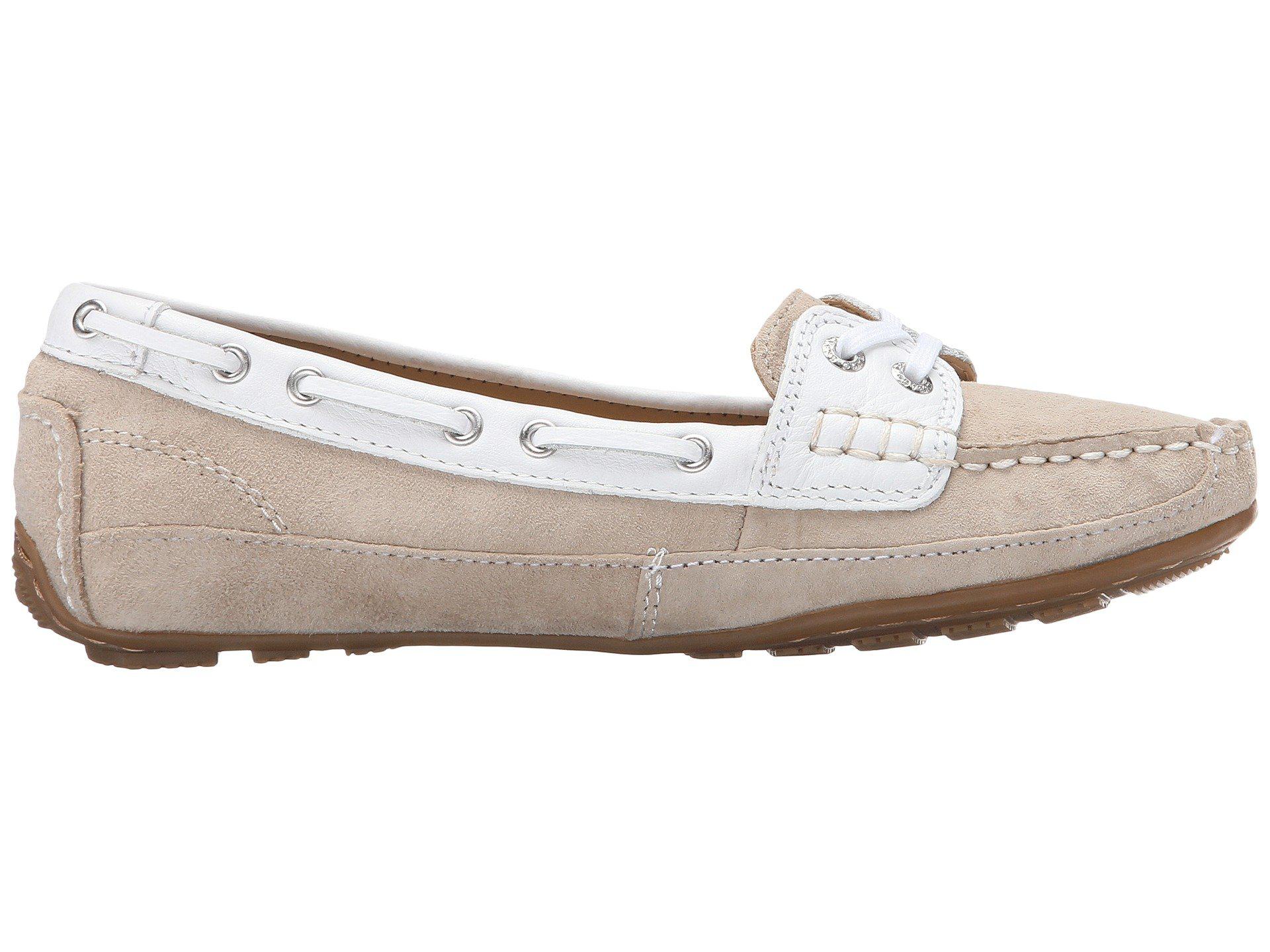 Sebago Bala (taupe Suede/white) Women's Slip On Shoes in Natural | Lyst