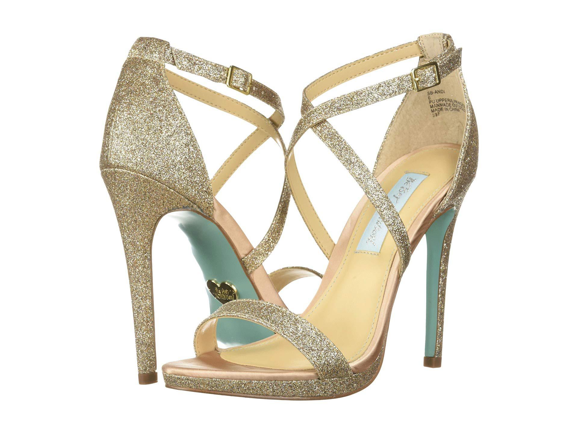 blue by betsey johnson andi evening sandals