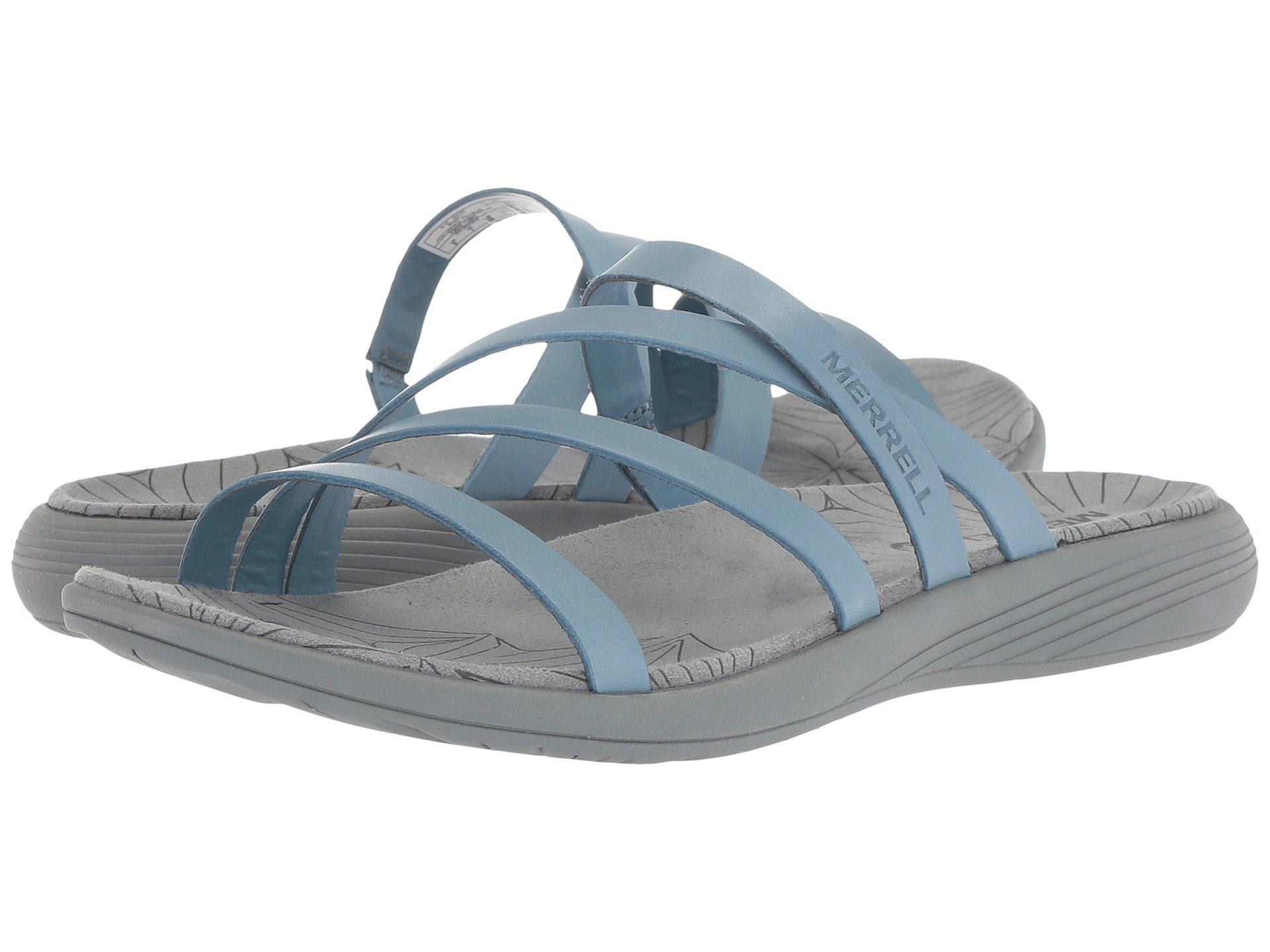 merrell women's duskair seaway slide leather sandal