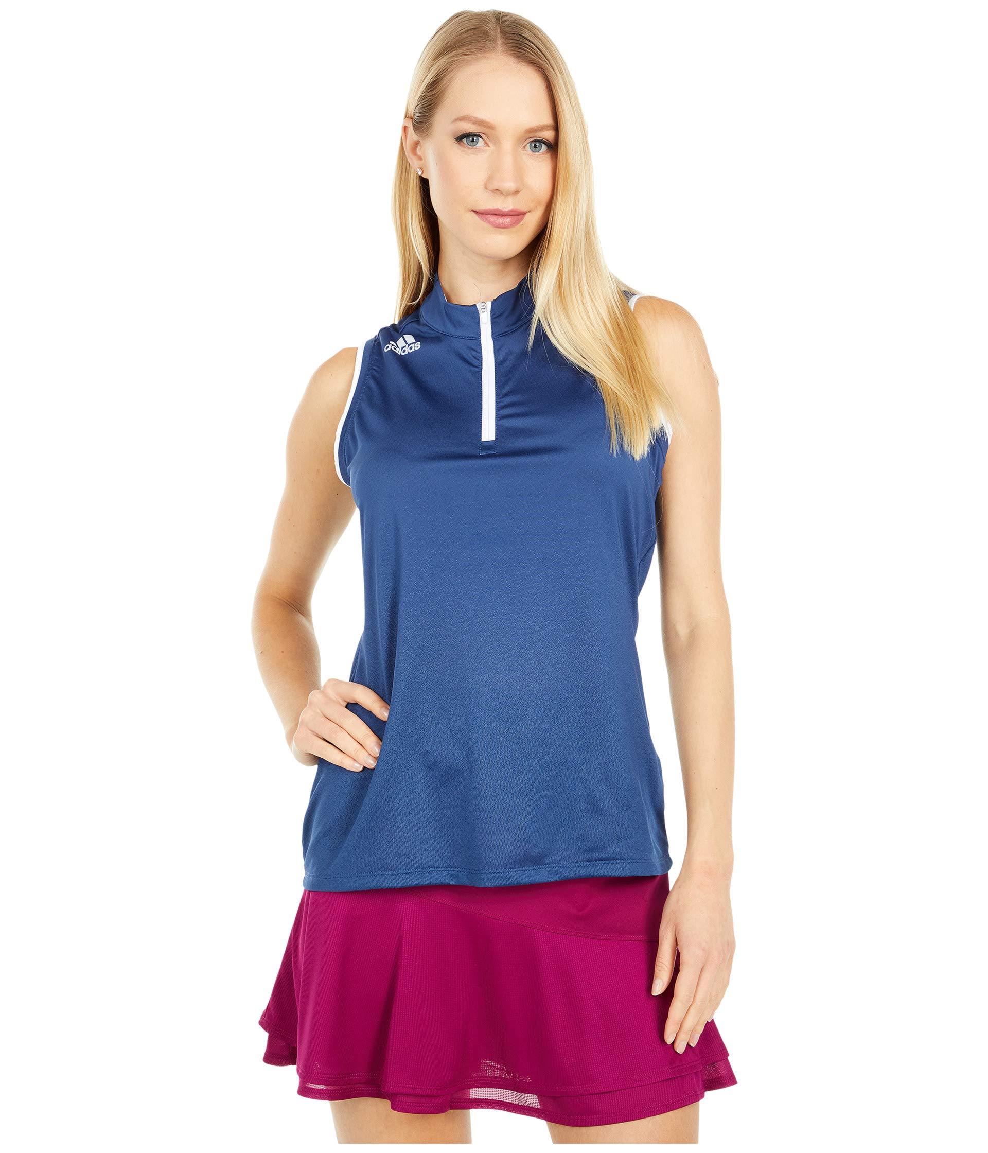 Download adidas Originals Synthetic Gradient Zip Sleeveless Polo ...