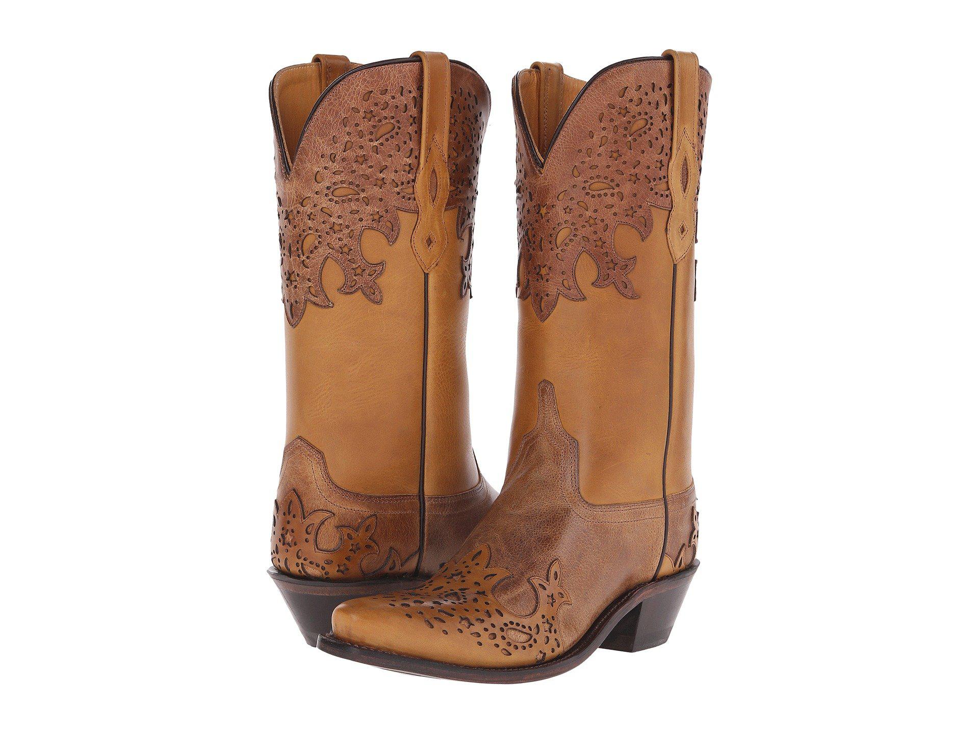 Old West Boots Womens LF1540 Tan Fry/Light Tan Boot