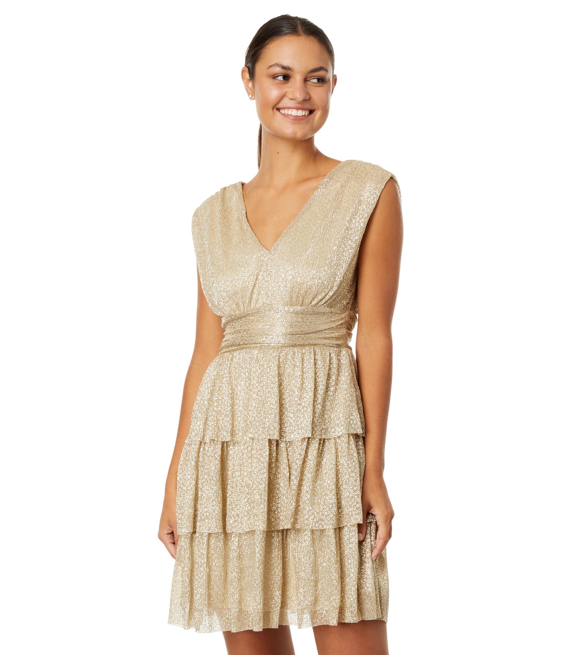 Lilly Pulitzer Faye V-neck Ruffle Dress in Natural | Lyst